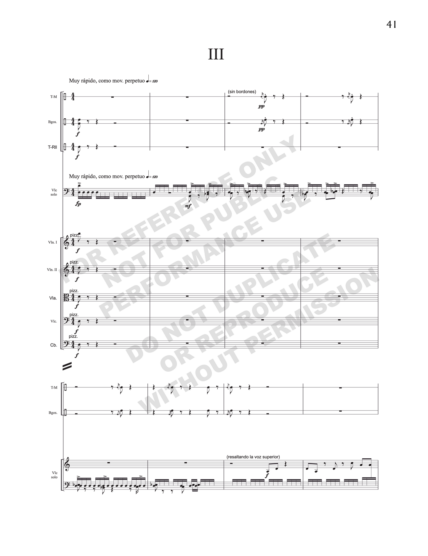 Concerto for cello and orchestra / Concierto para cello y orquesta