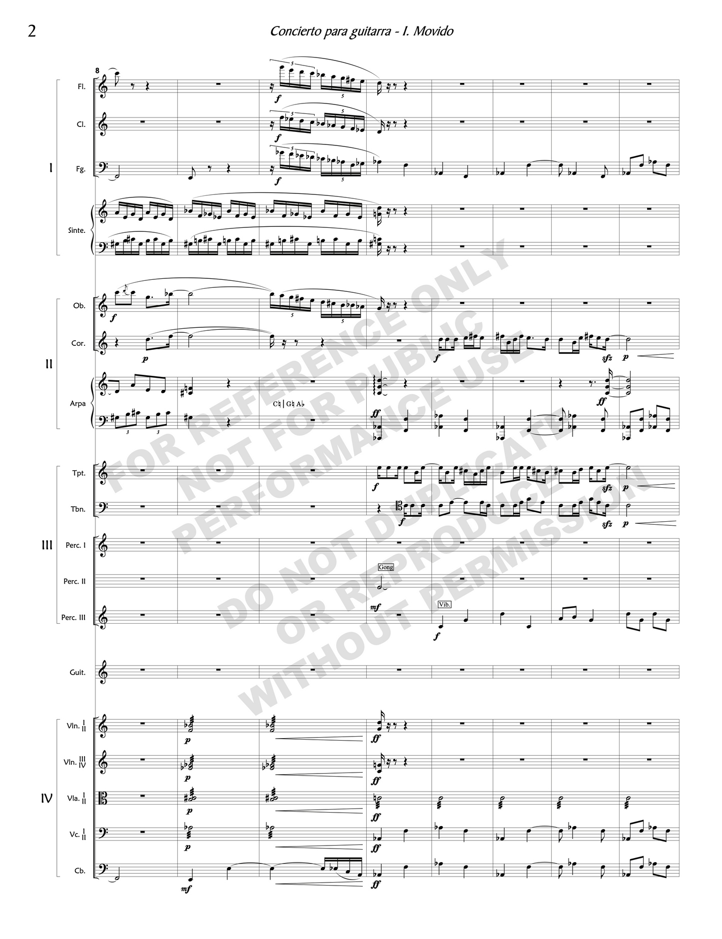 Concerto for guitar and four instrumental groups