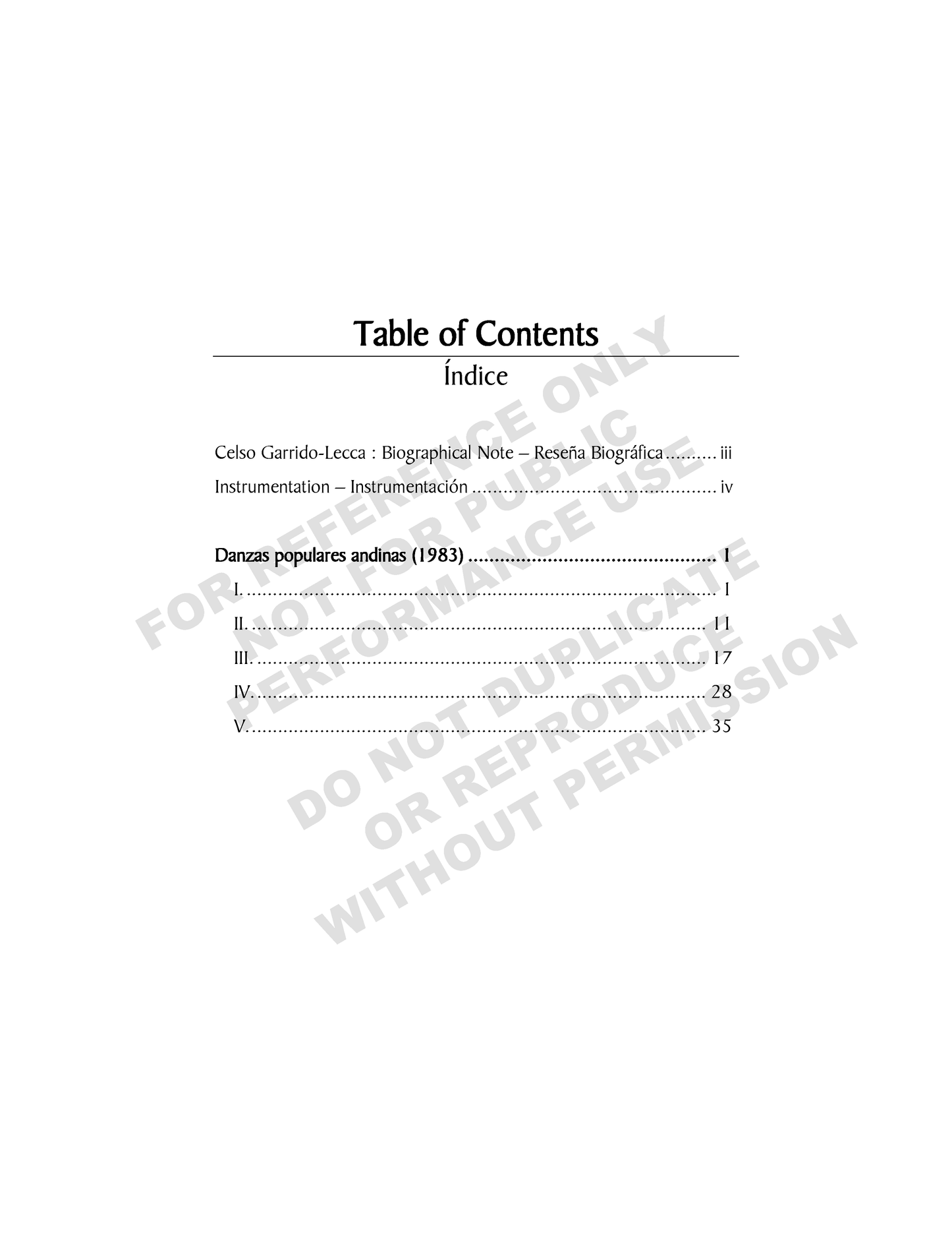 Danzas populares andinas, for chamber orchestra
