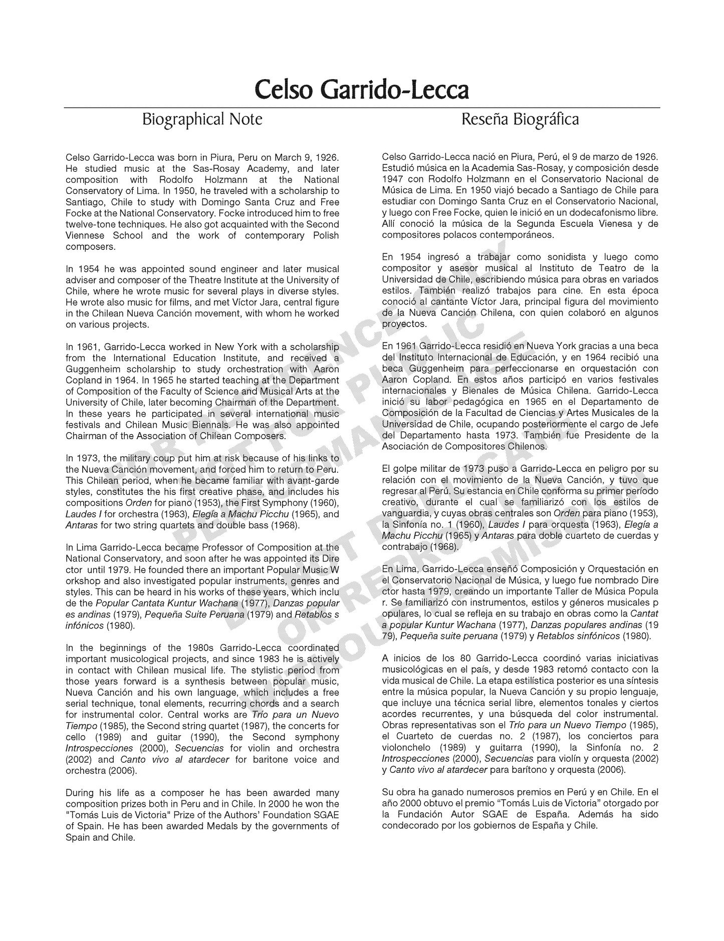 Danzas populares andinas, for chamber orchestra