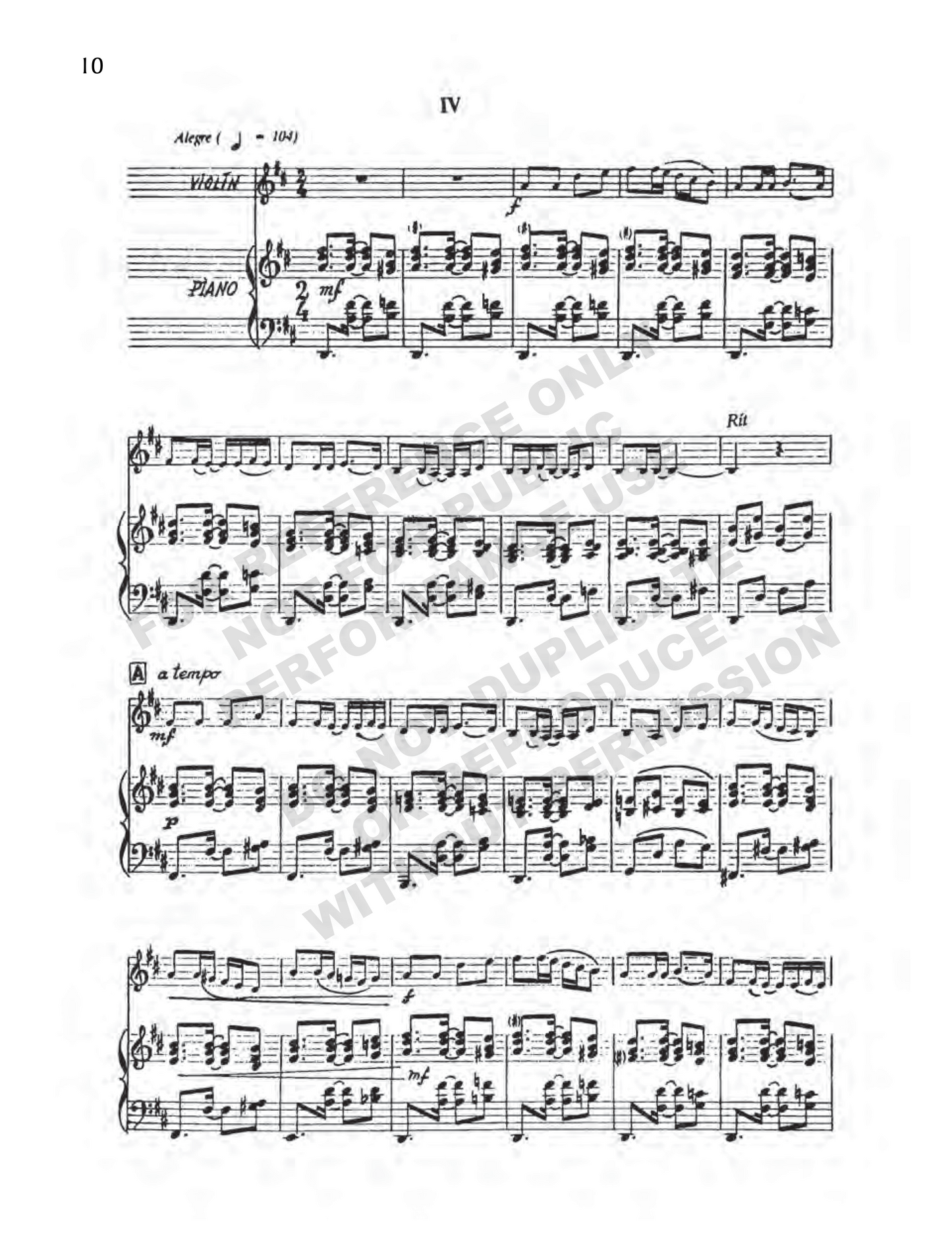 Danzas populares andinas, for violin and piano
