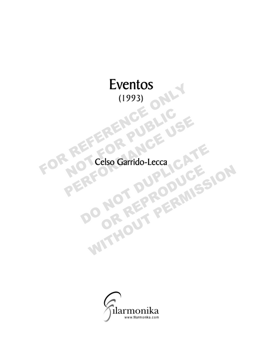 Eventos, for chamber orchestra