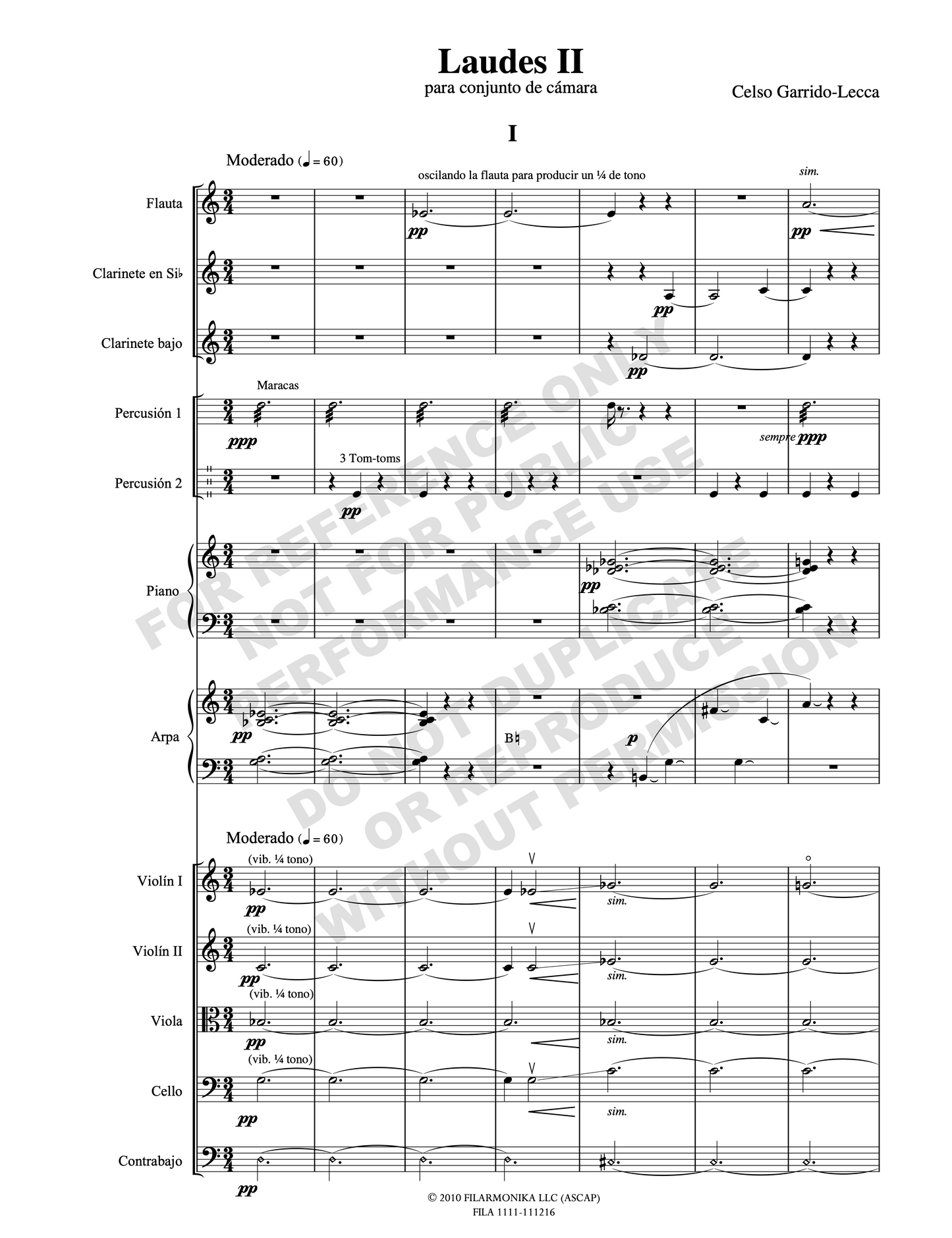 Laudes II, for chamber ensemble