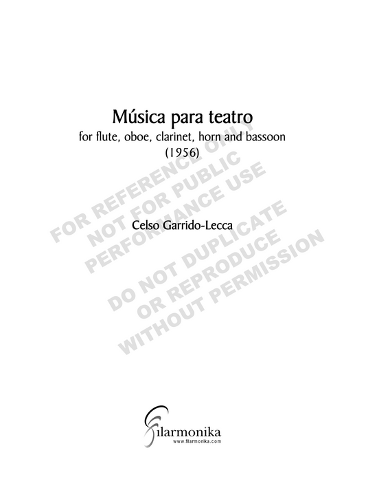 Música para teatro, for woodwind quintet