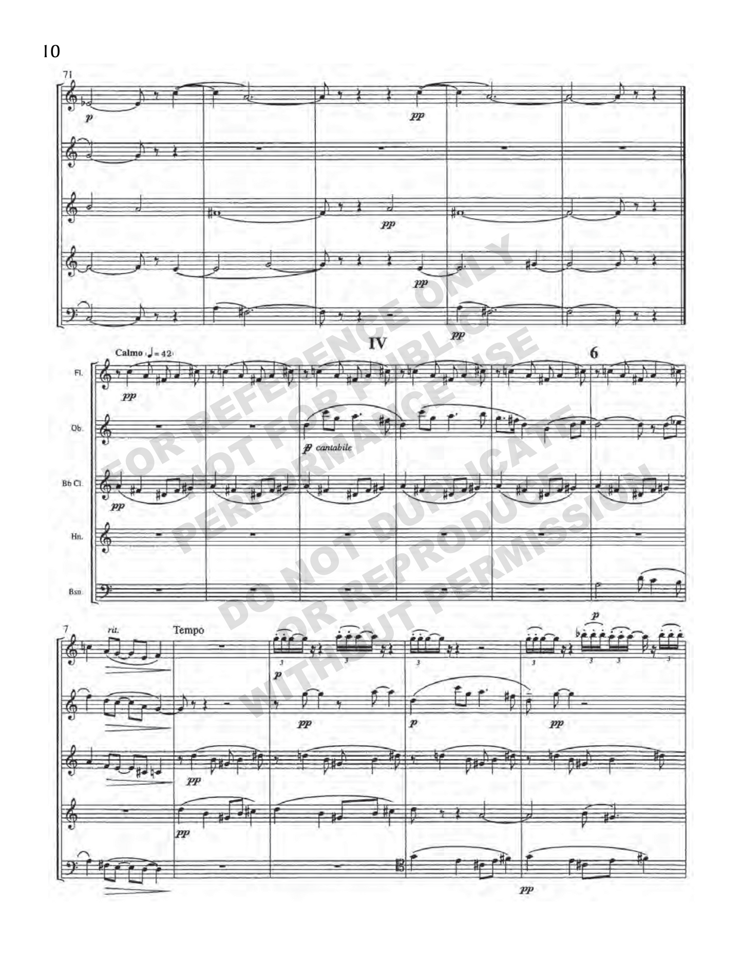 Música para teatro, for woodwind quintet