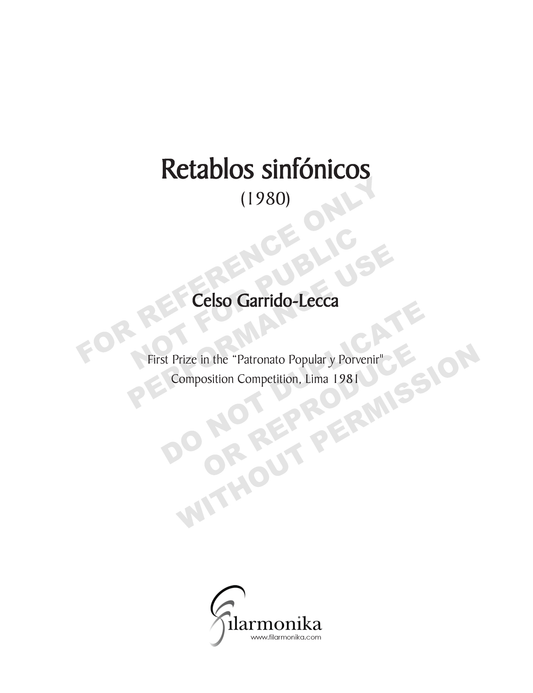 Retablos sinfónicos, for orchestra