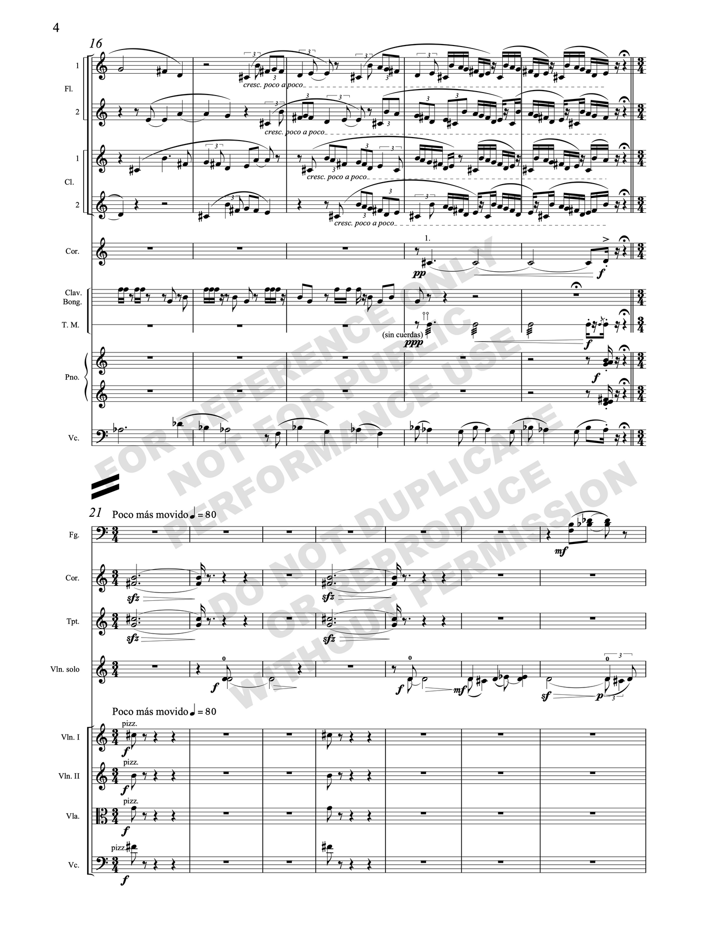 Secuencias, for violin and orchestra