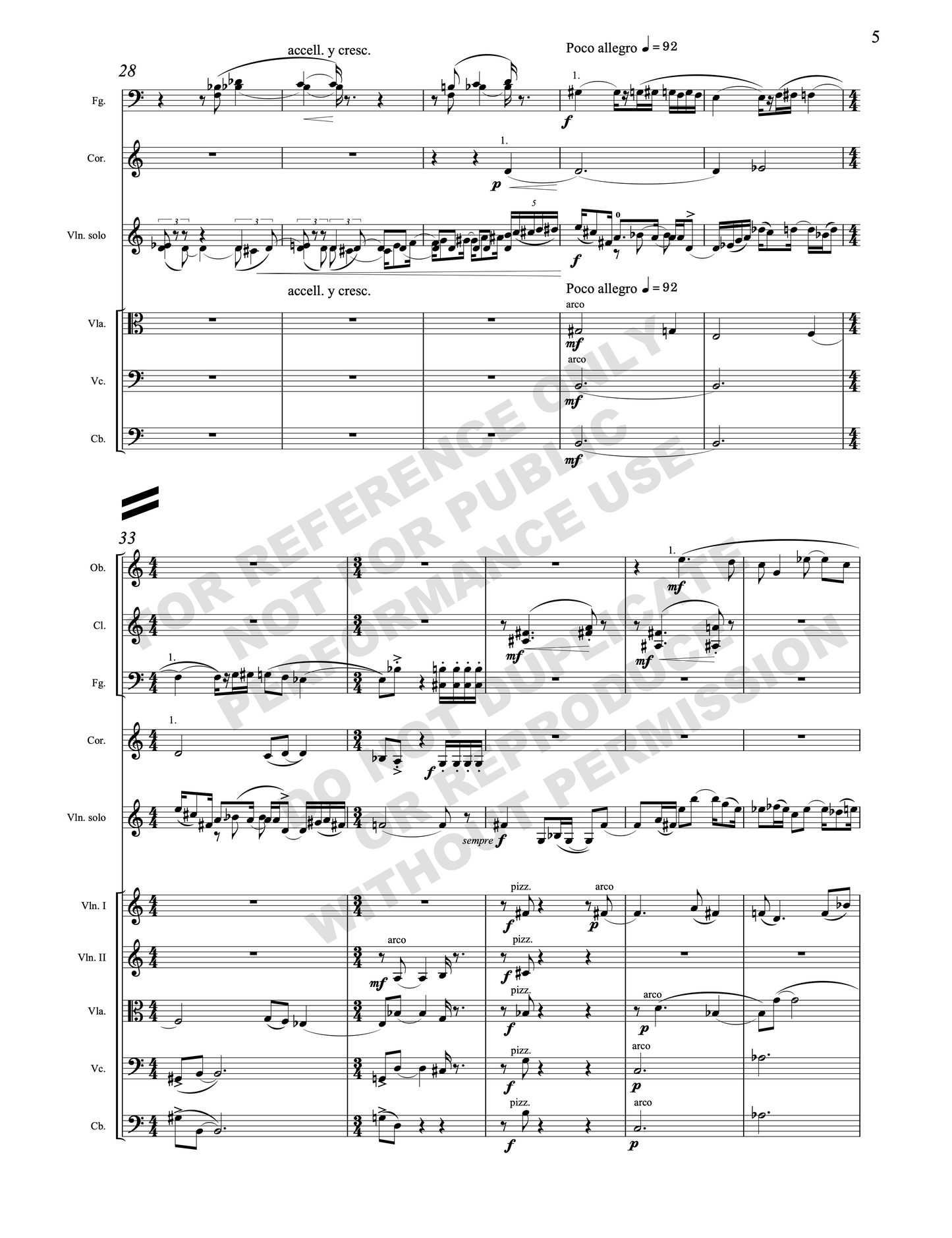 Secuencias, for violin and orchestra