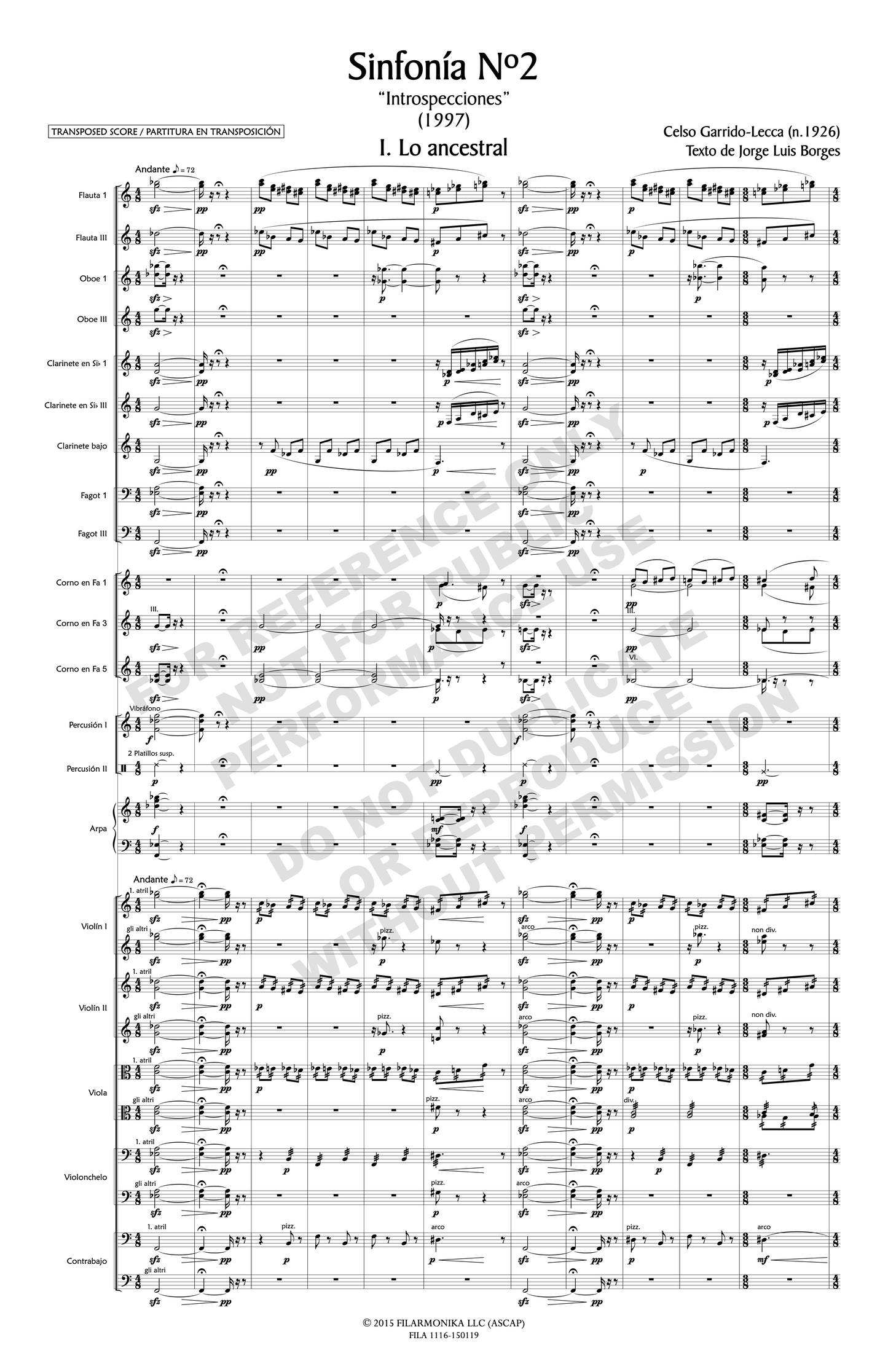 Symphony Nº 2, "Introspections", for mixed chorus and orchestra