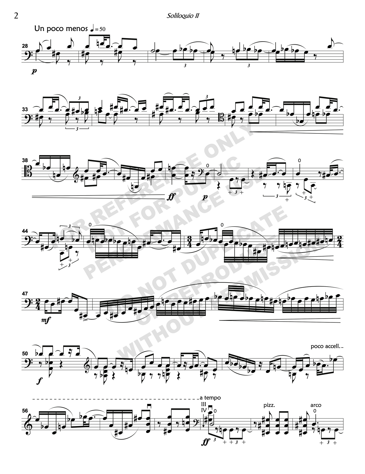 Soliloquio II, for solo cello