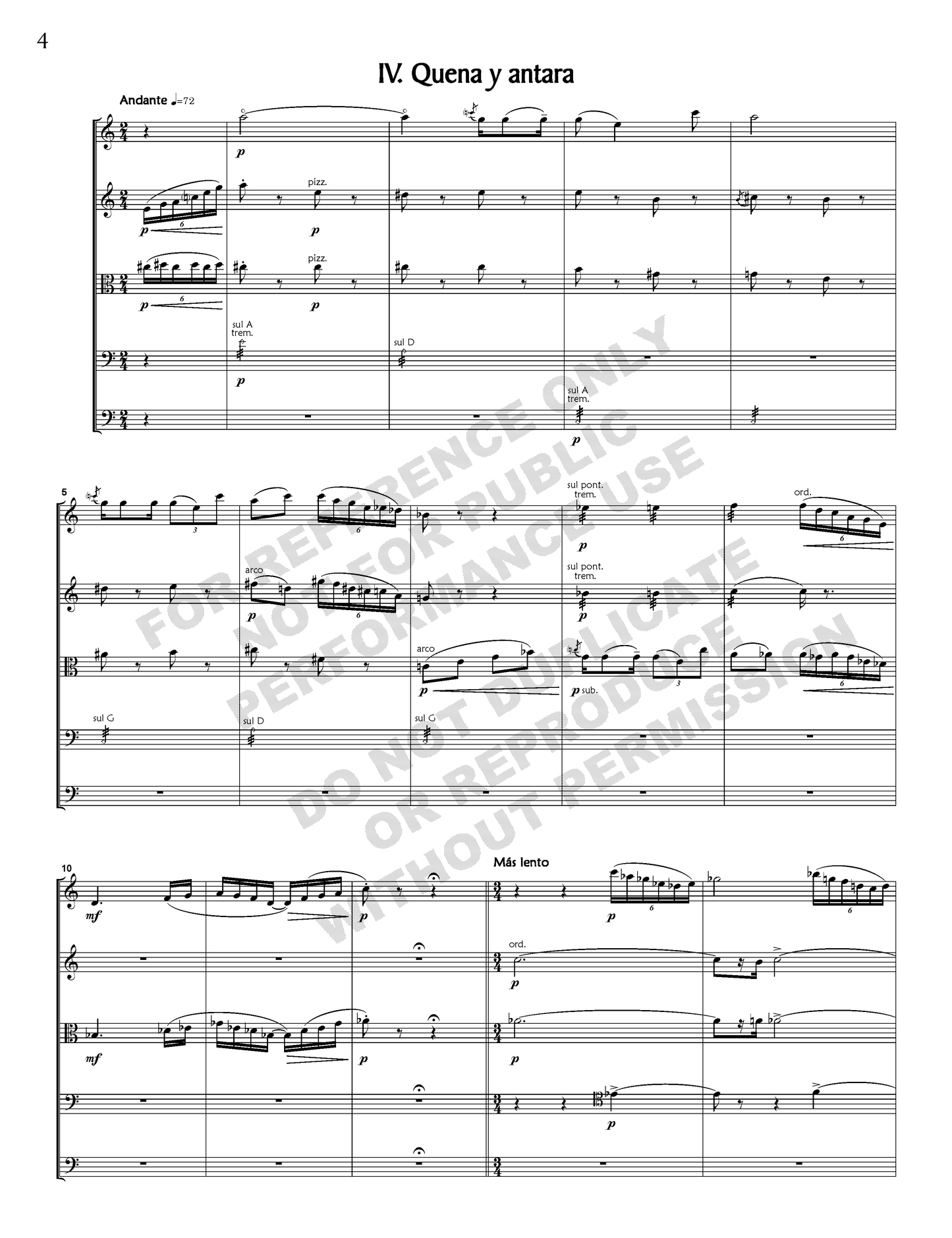 Suite peruana, for strings
