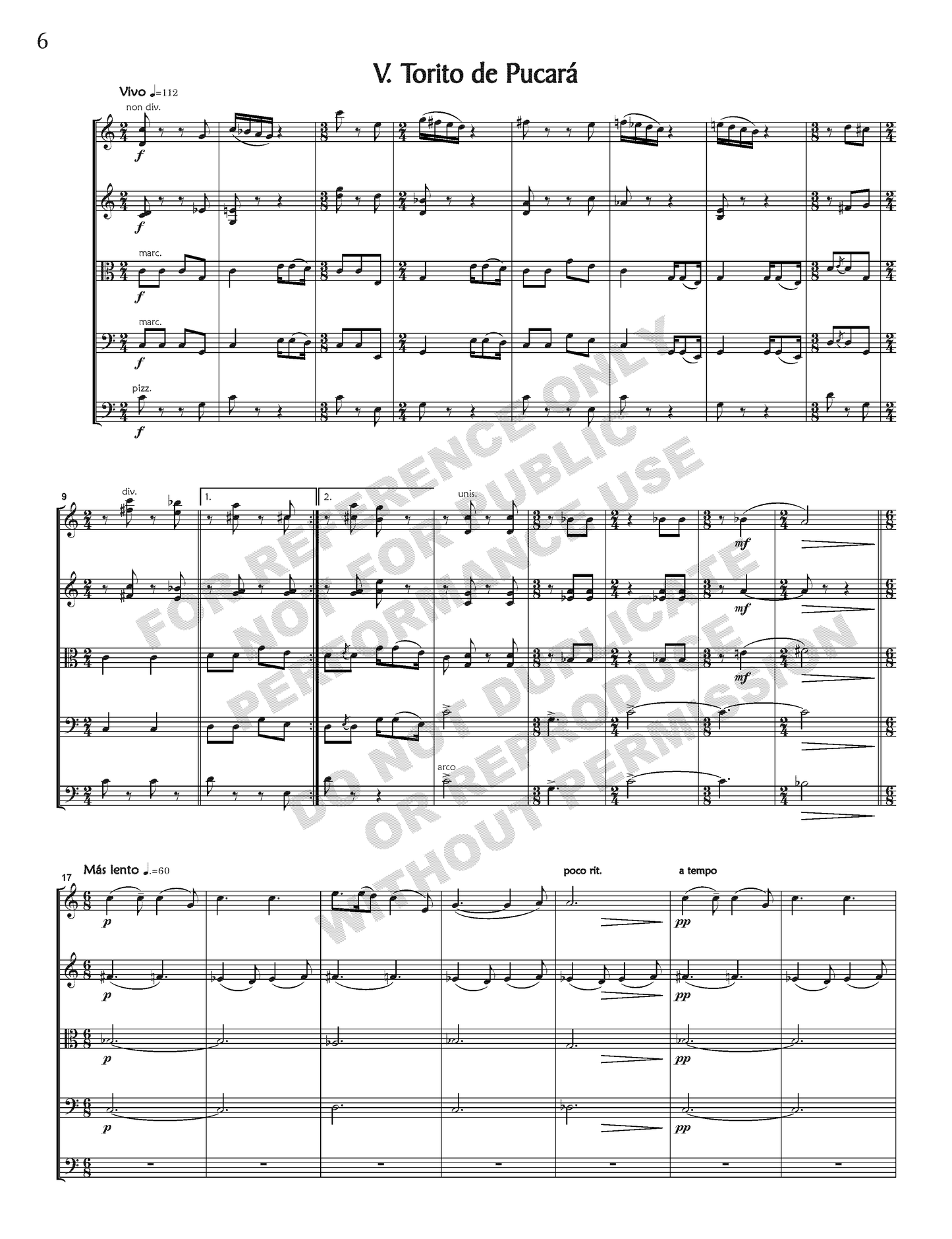 Suite peruana, for strings
