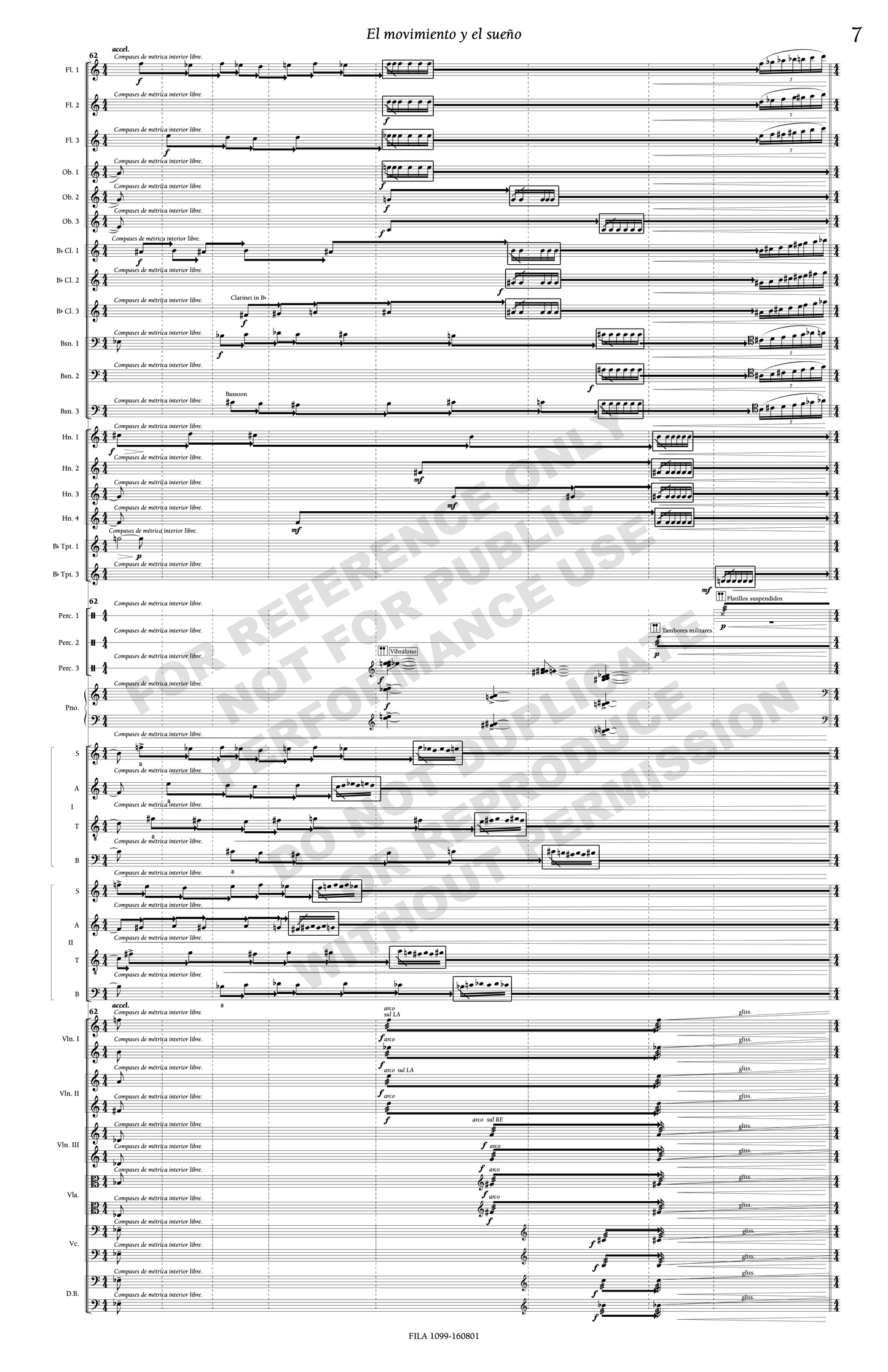 El movimiento y el sueño, for chorus, two narrators, and orchestra