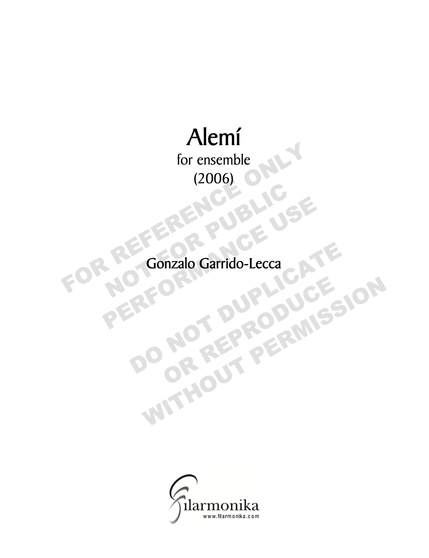Alemí, for ensemble