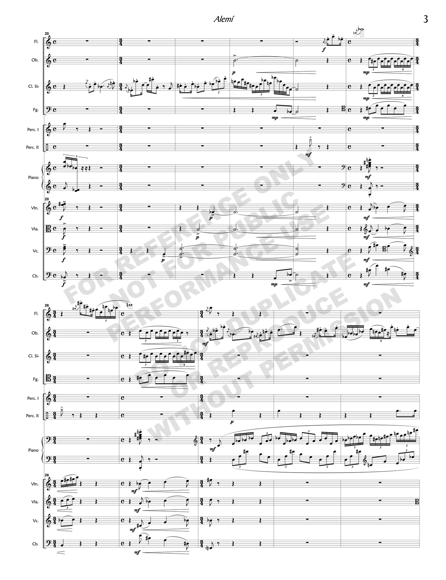 Alemí, for ensemble