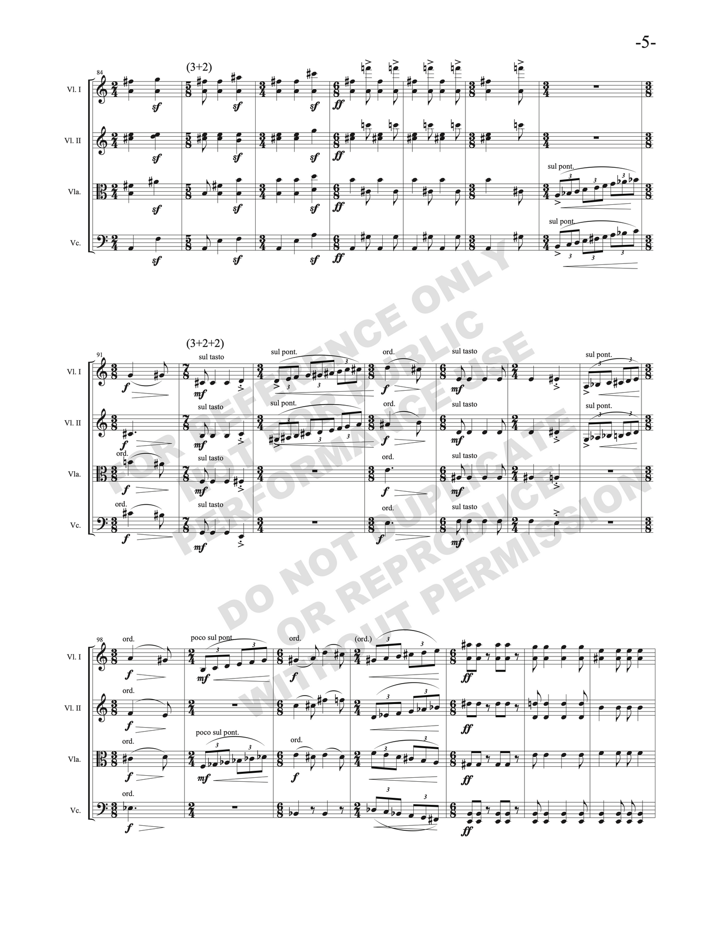 Arcano, for string quartet