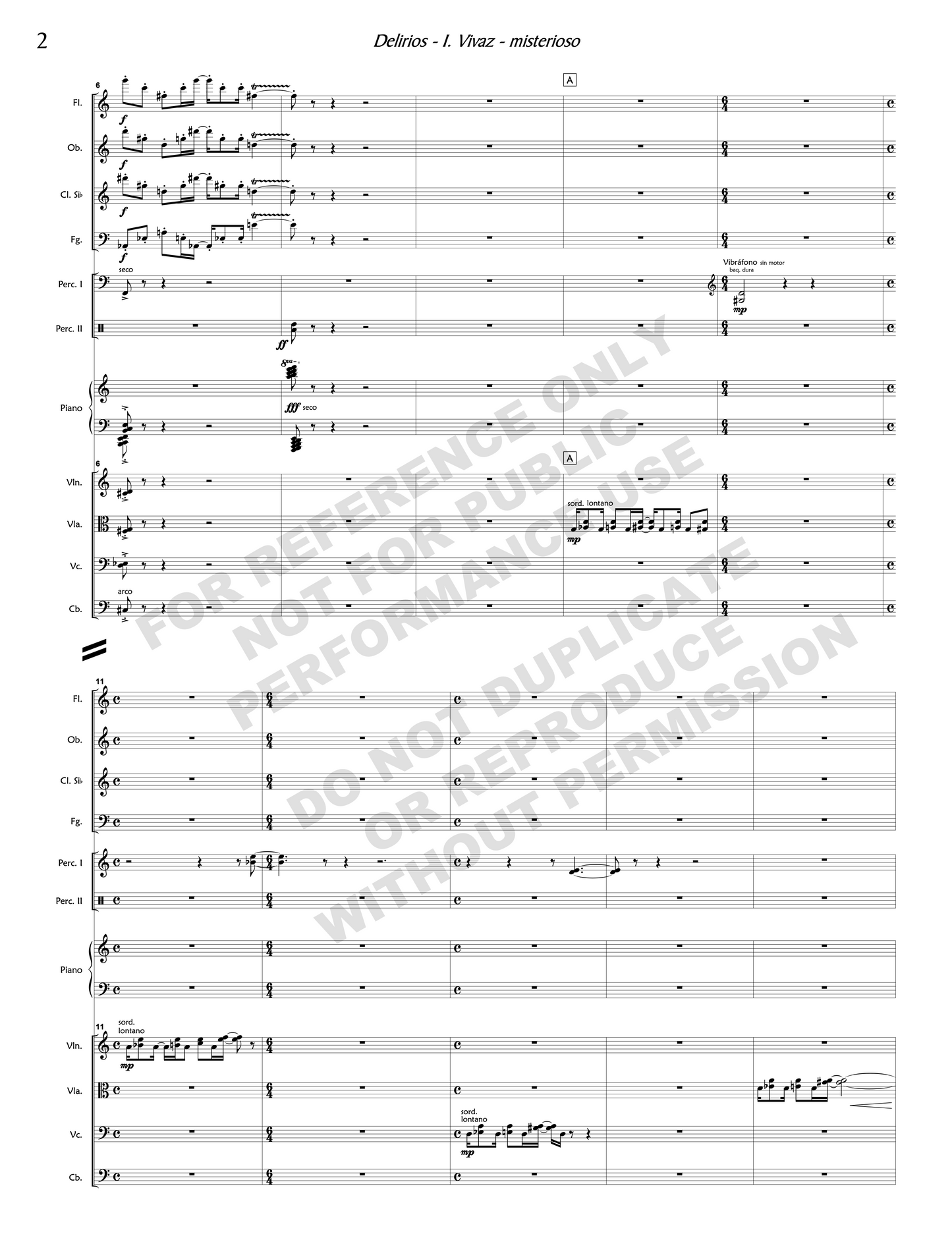 Delirios, for ensemble