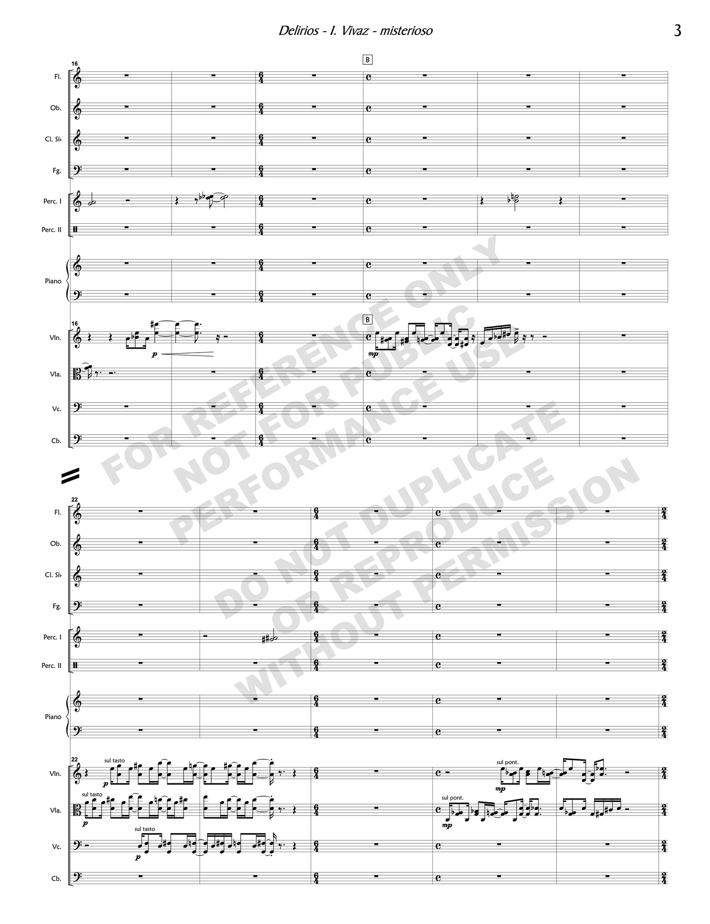 Delirios, for ensemble