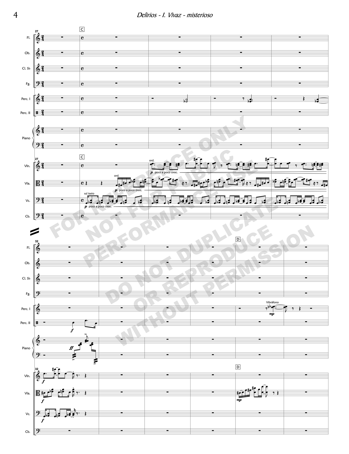 Delirios, for ensemble