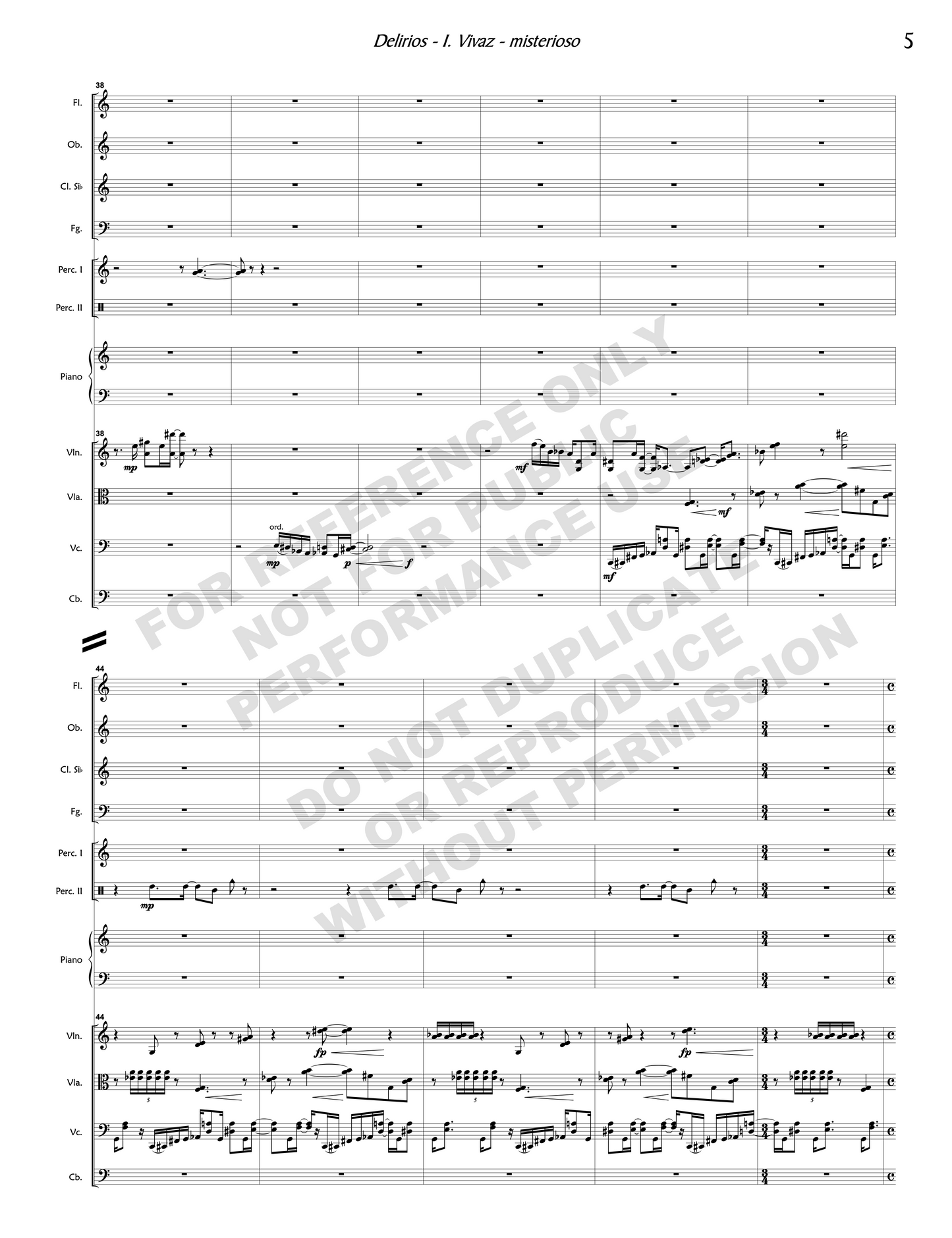 Delirios, for ensemble