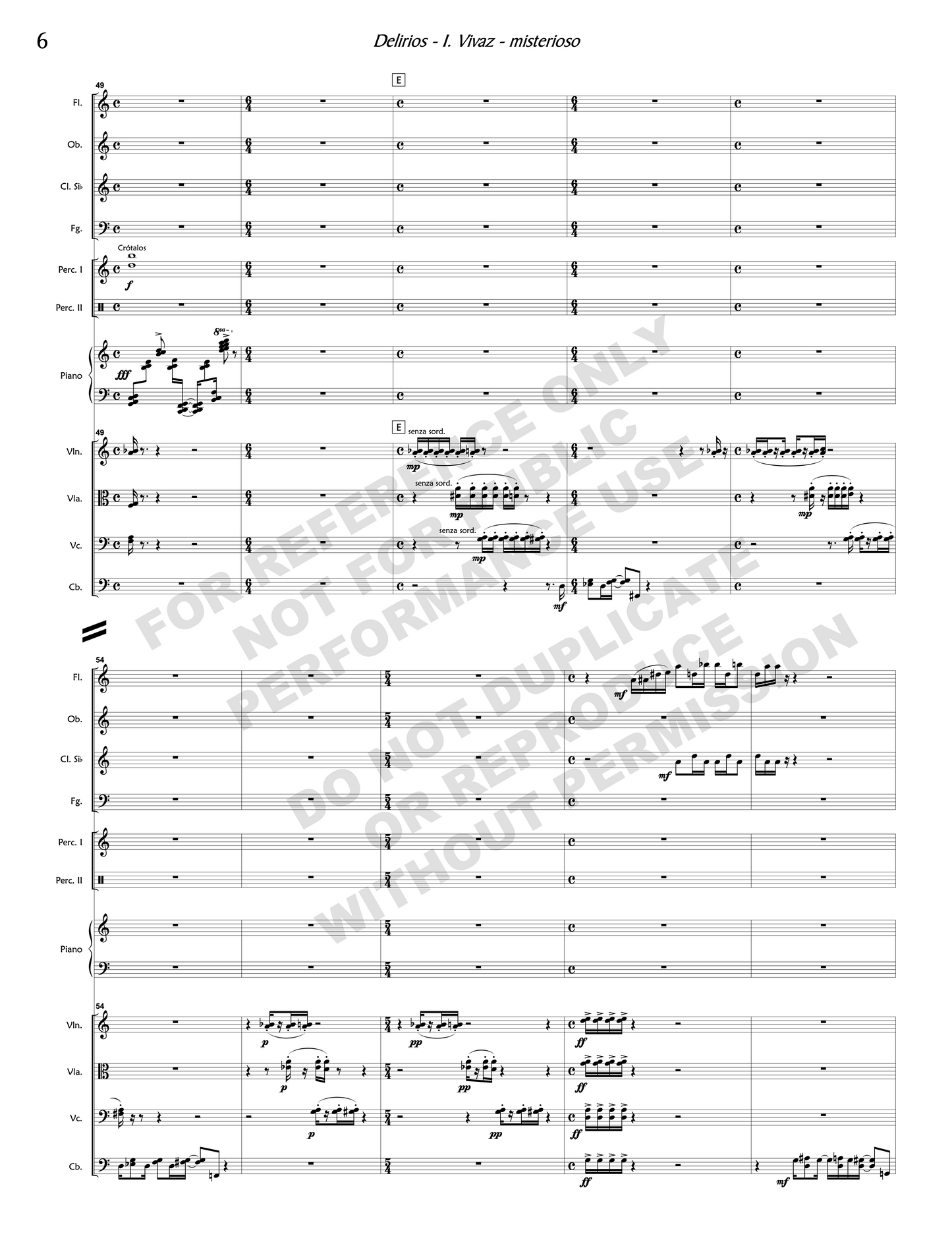 Delirios, for ensemble