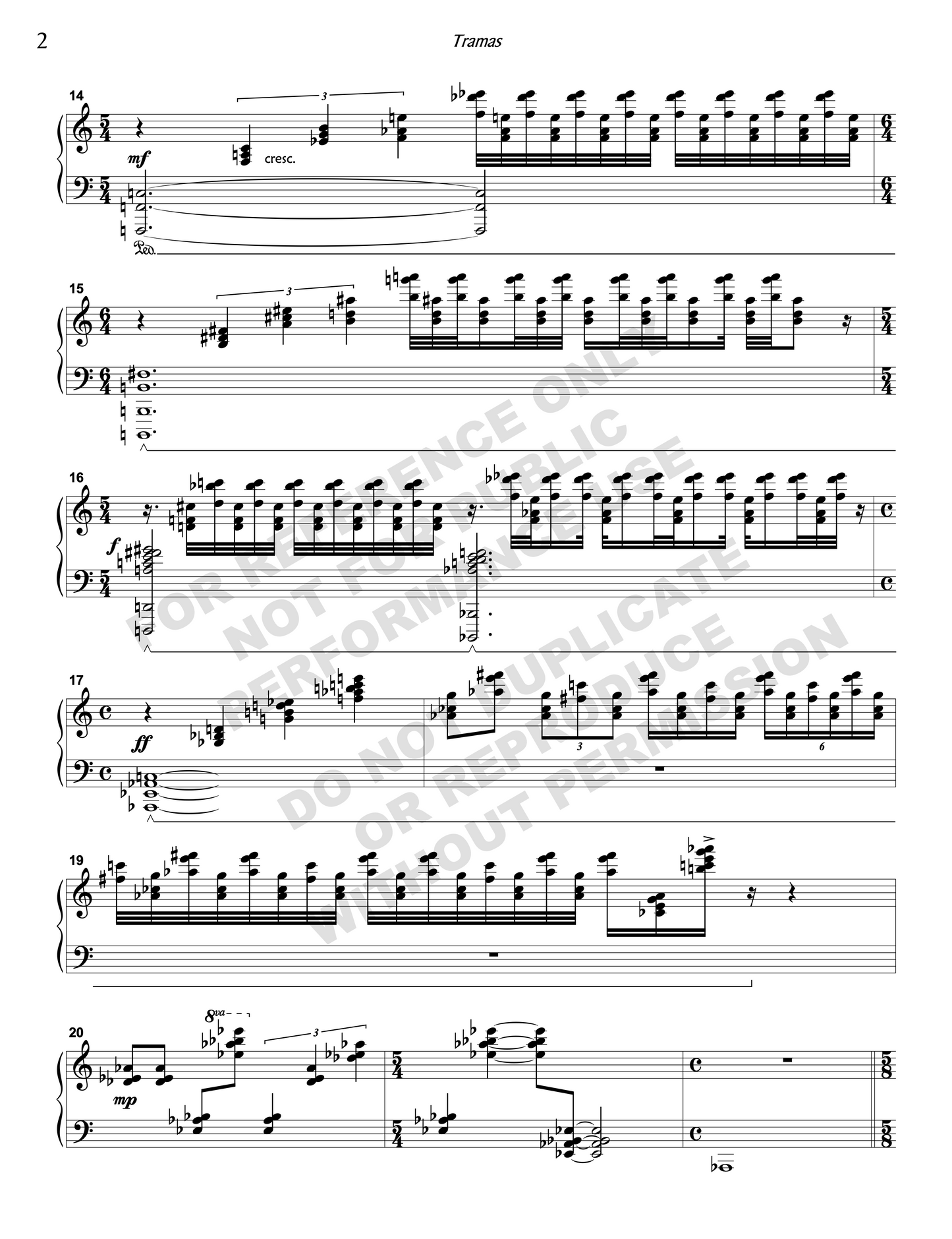 Tramas, for solo piano