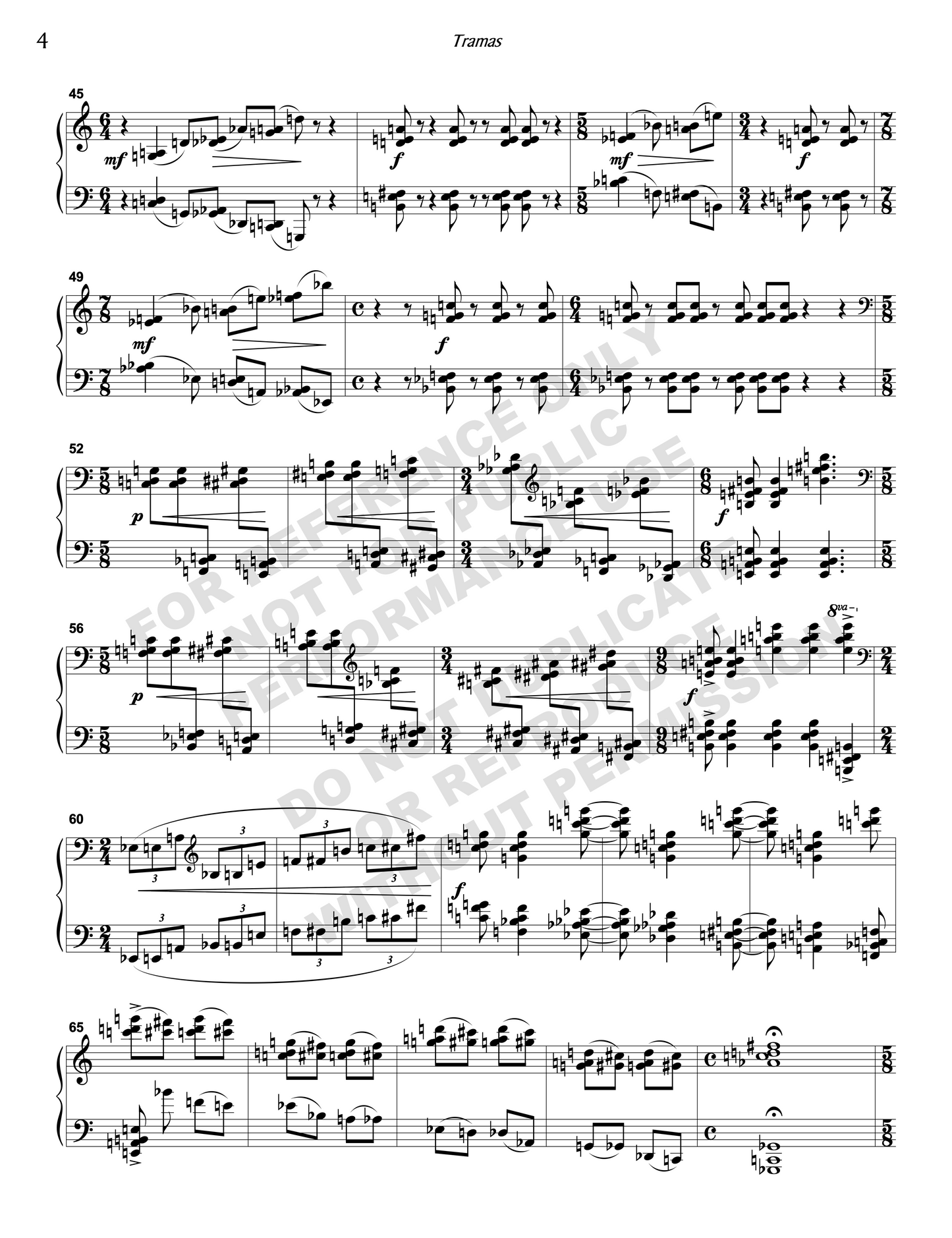 Tramas, for solo piano