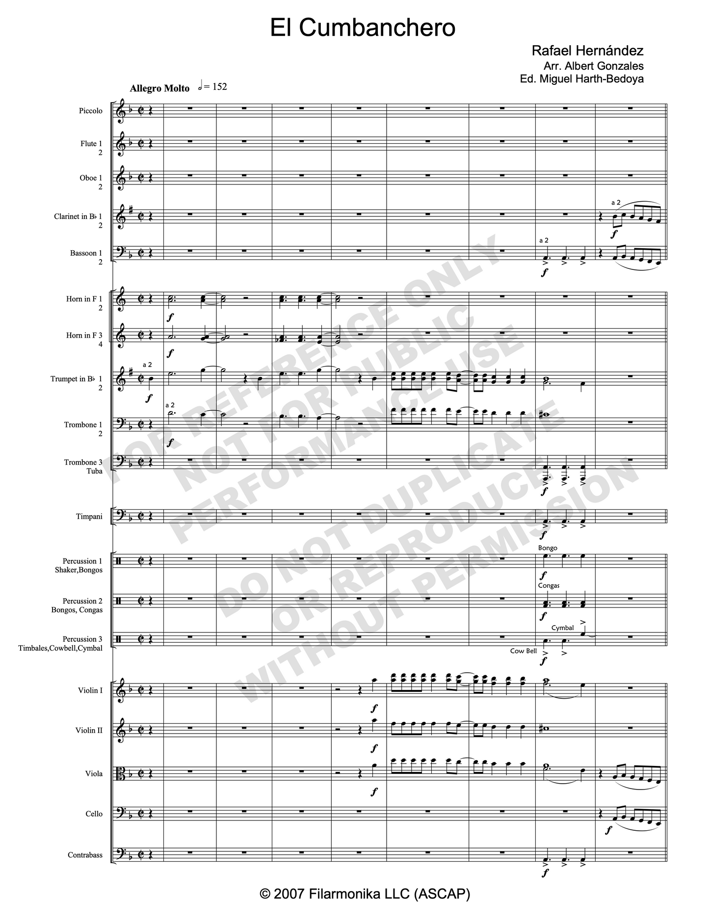 El cumbanchero (arr. Gonzales)