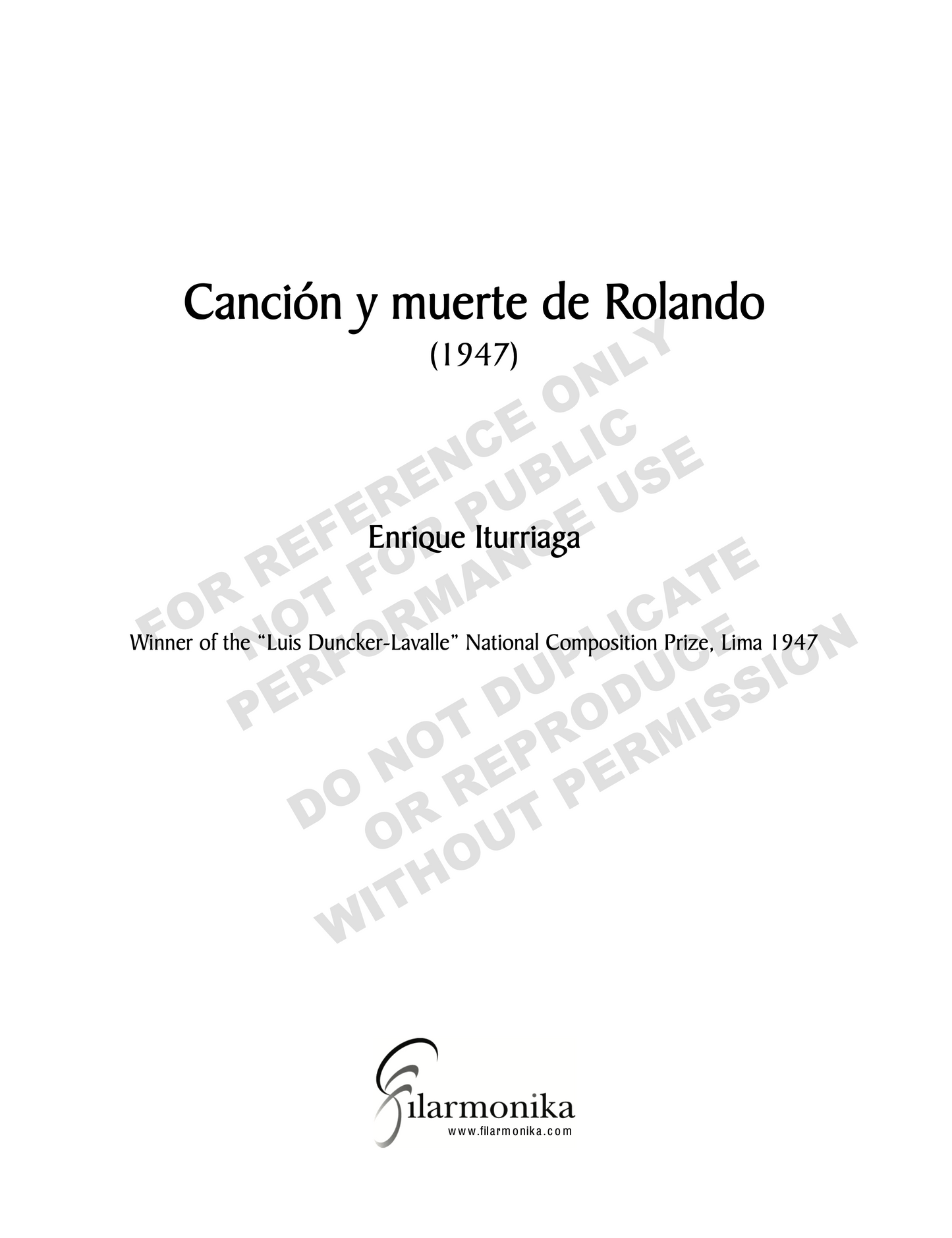 Canción y muerte de Rolando, for soprano and orchestra