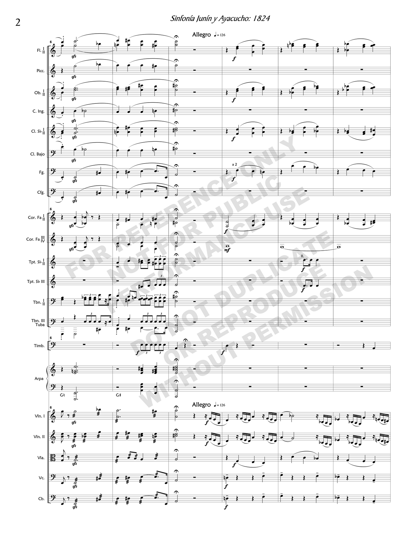 Sinfonía Junín y Ayacucho: 1824, for orchestra