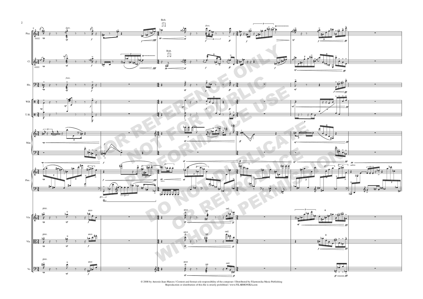 Adentrarse, for piano and esemble