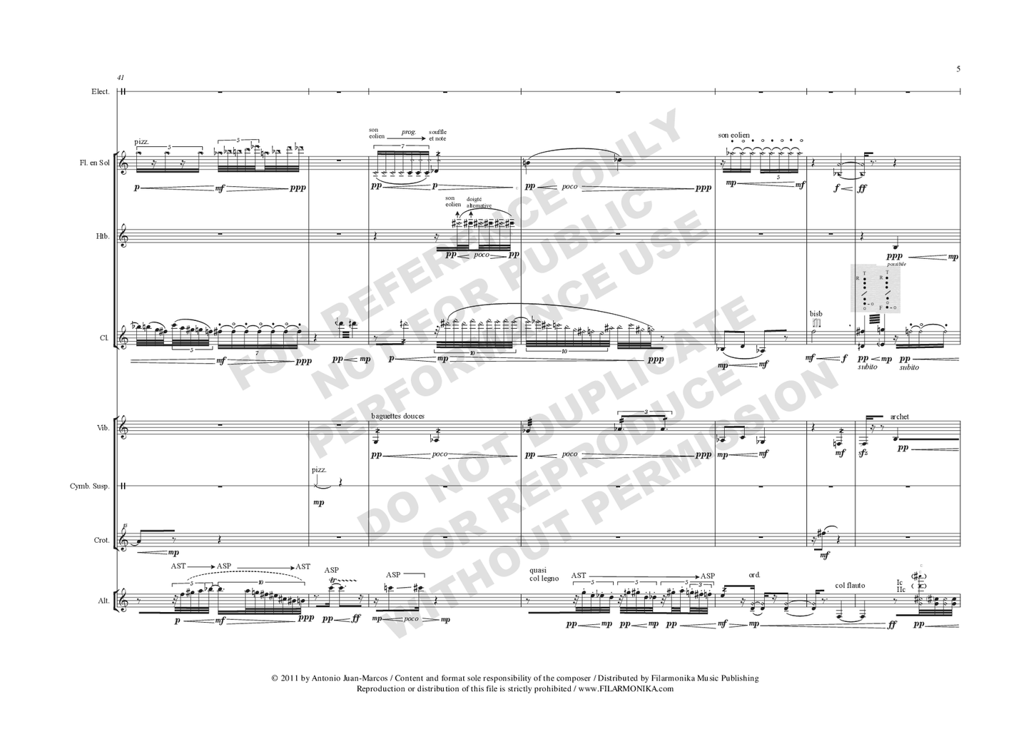 Noviembre fragmentado, for ensemble and electronics