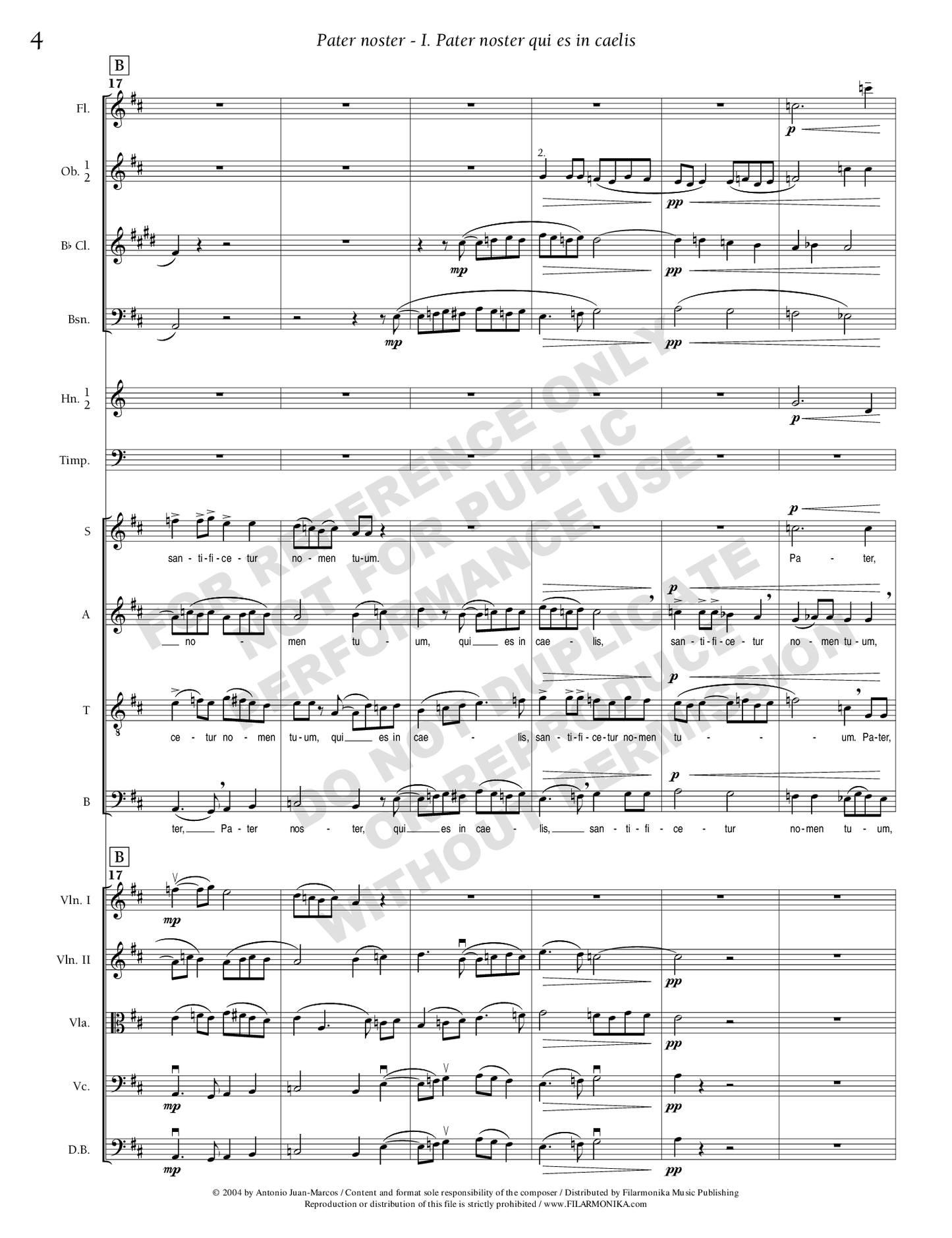 Pater Noster, for soprano, choir, and orchestra