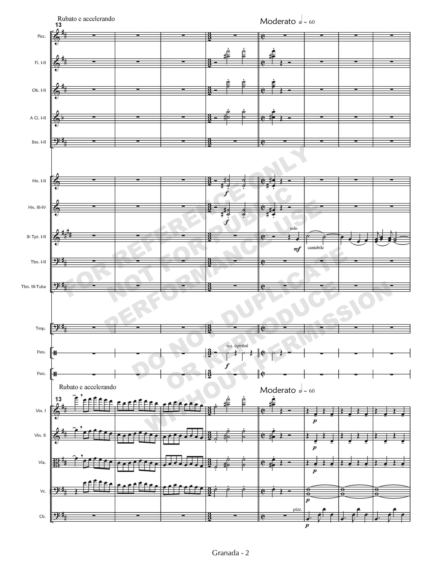 Granada, for orchestra (arr. Gonzales)