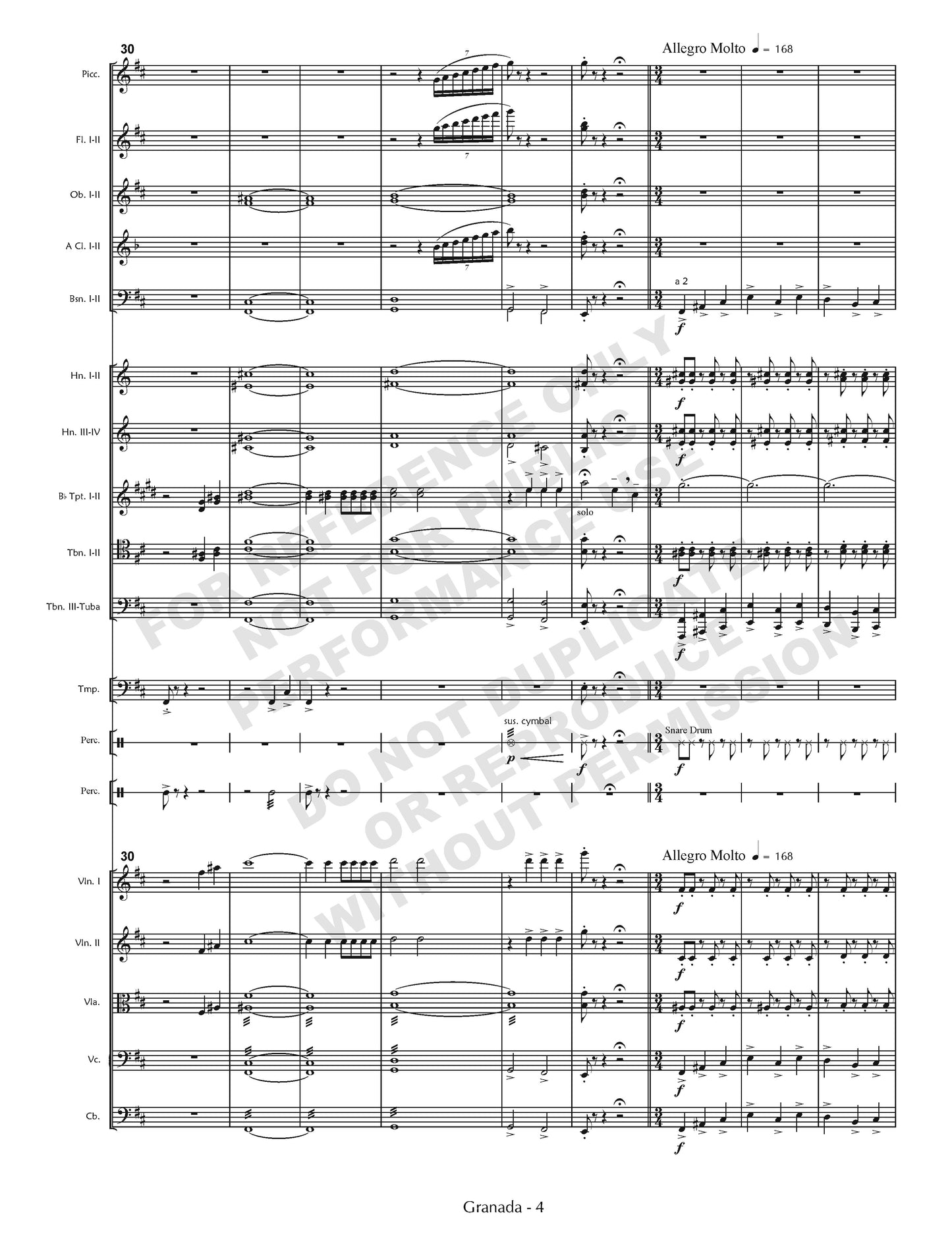 Granada, for orchestra (arr. Gonzales)