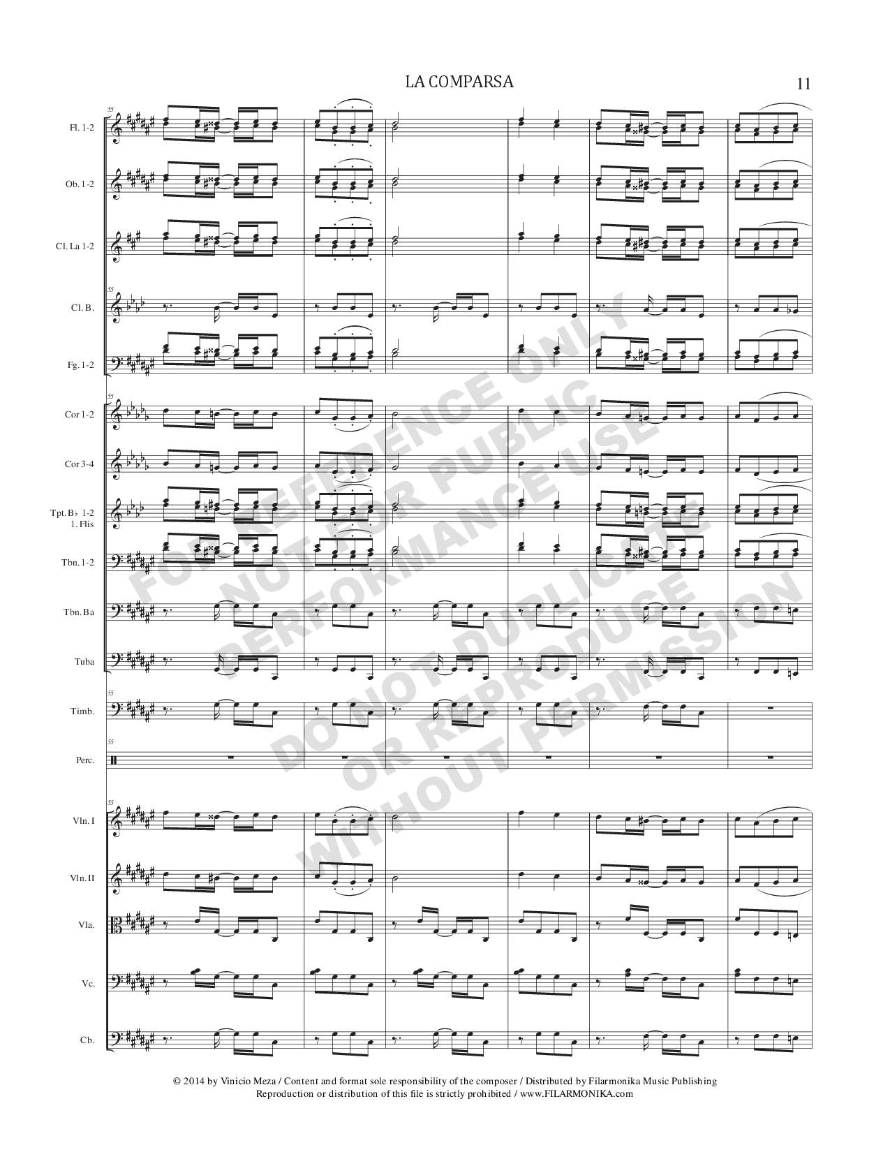 La comparsa, for orchestra