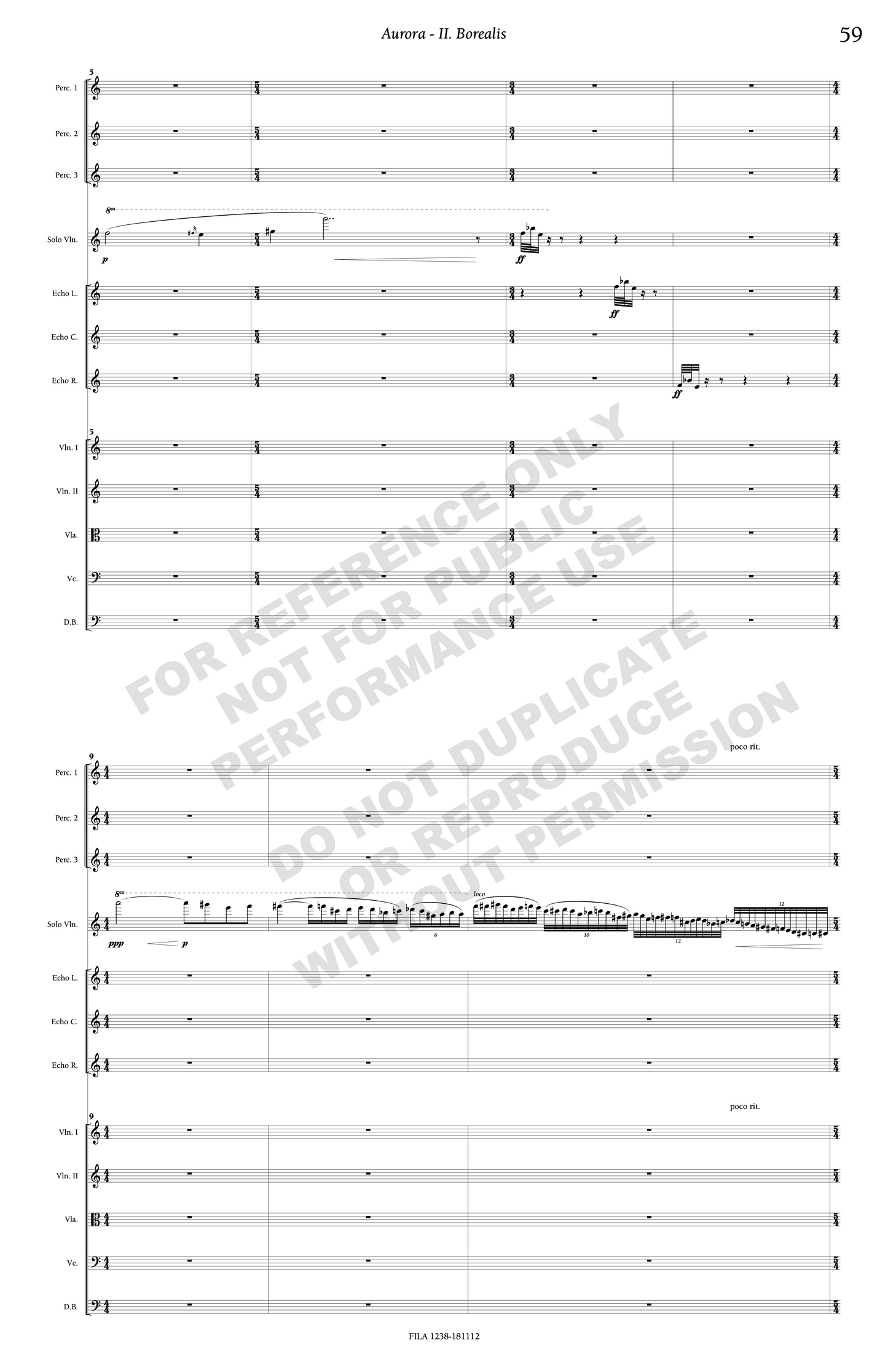Aurora, concerto for violin and orchestra