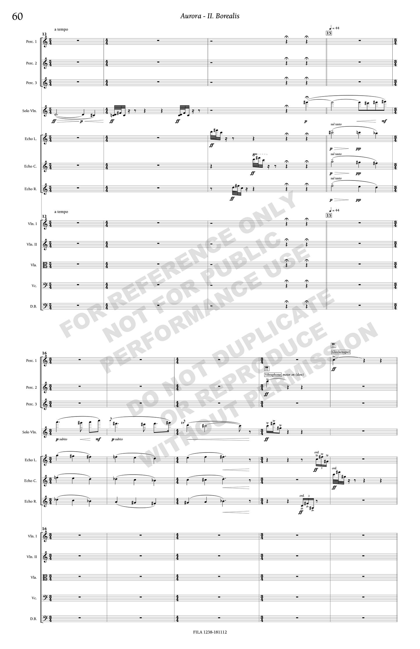 Aurora, concerto for violin and orchestra