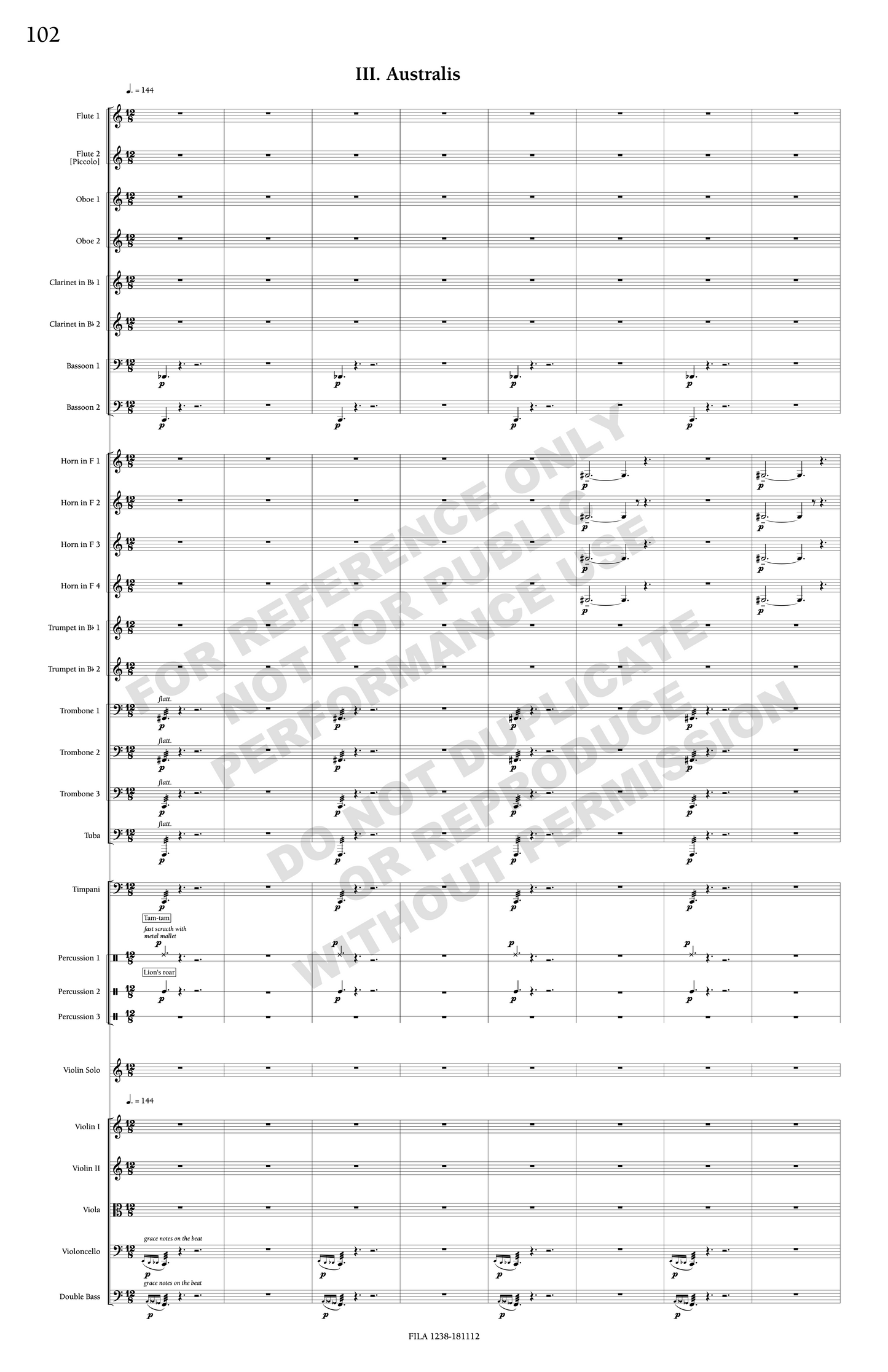 Aurora, concerto for violin and orchestra