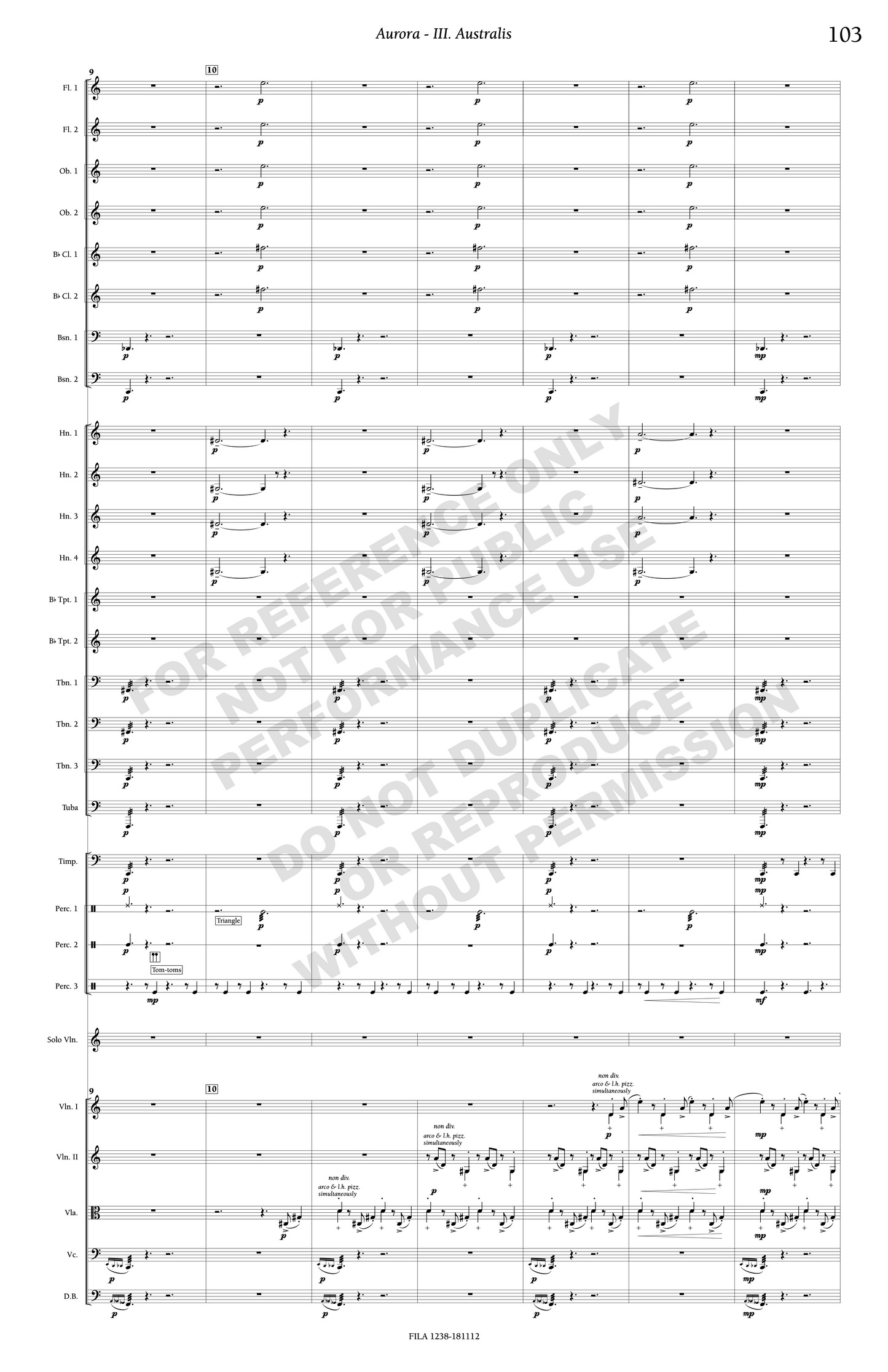 Aurora, concerto for violin and orchestra