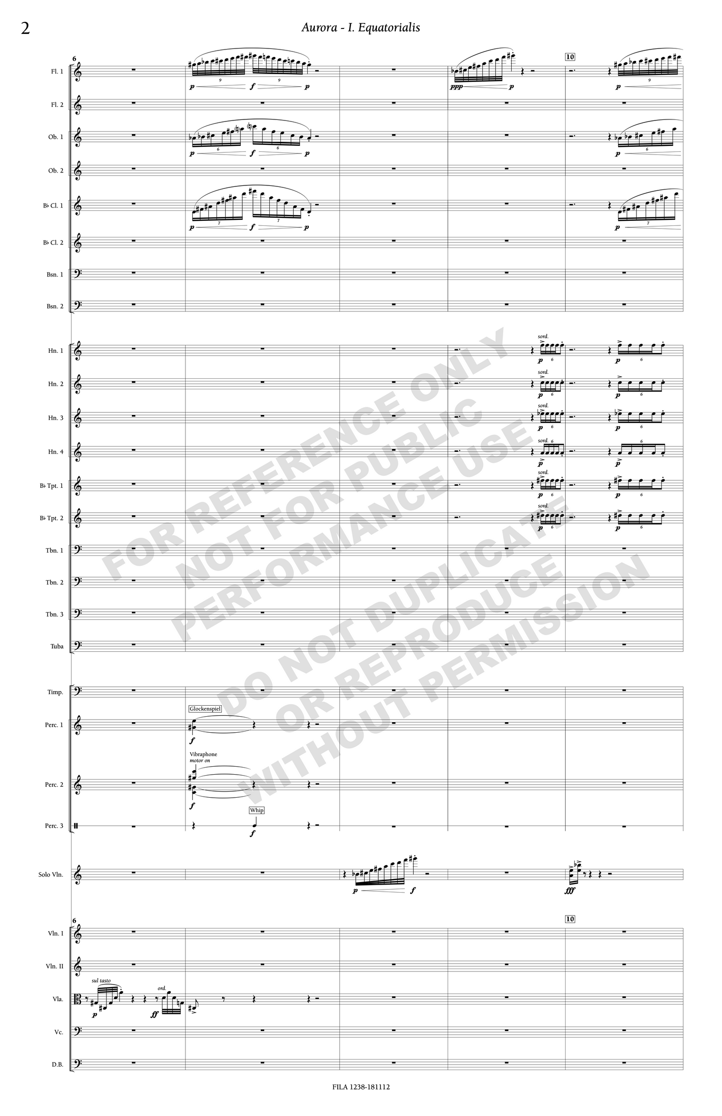 Aurora, concerto for violin and orchestra