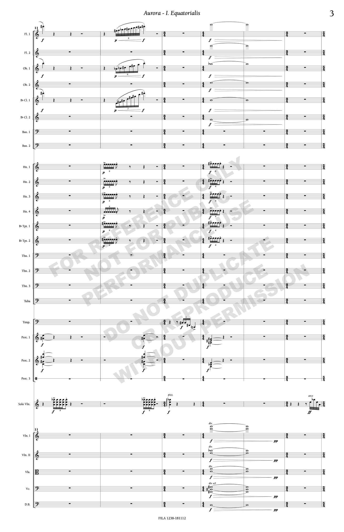 Aurora, concerto for violin and orchestra
