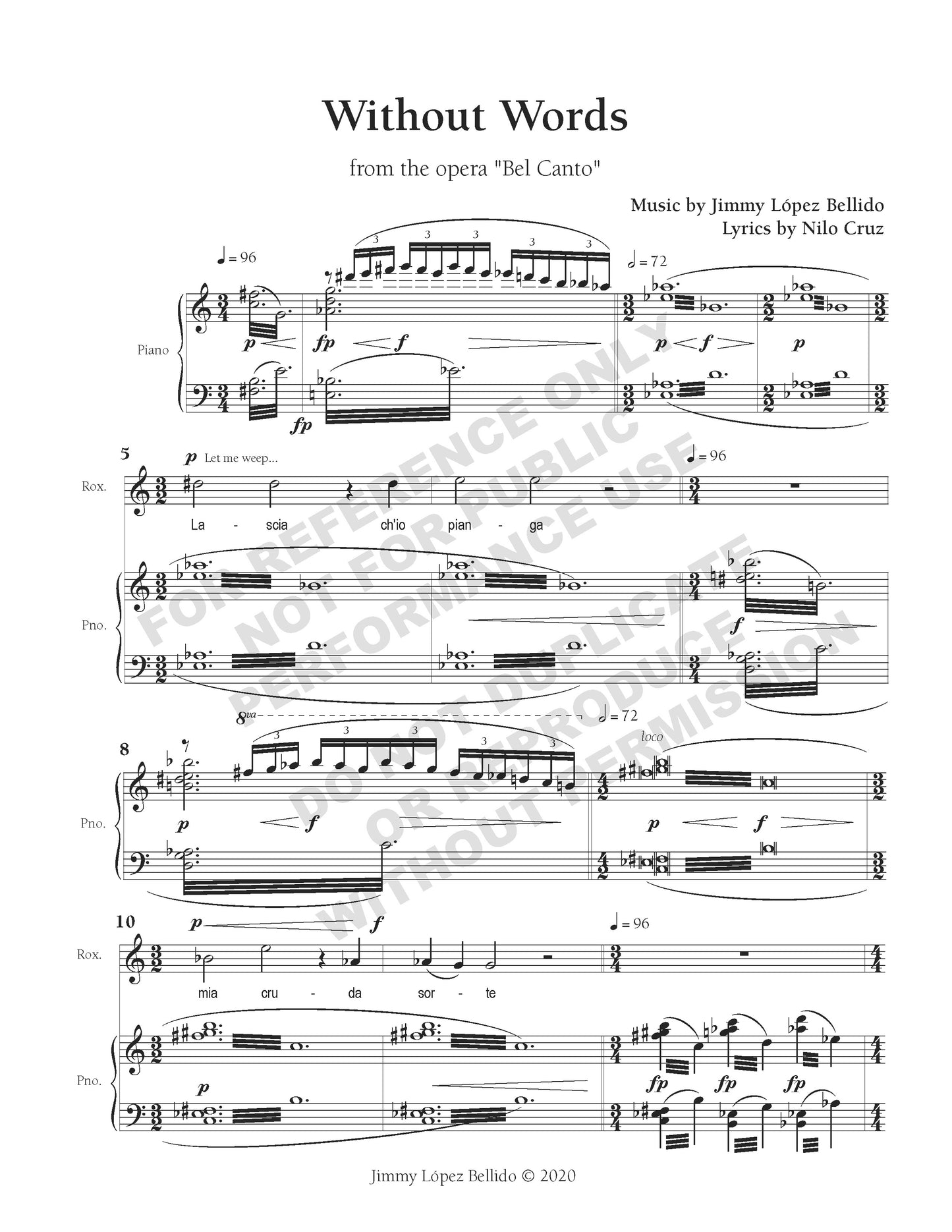 Bel Canto: Selected Arias for Voice and Piano