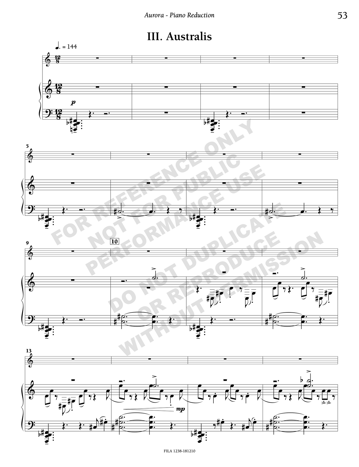 Aurora, concerto for violin and orchestra