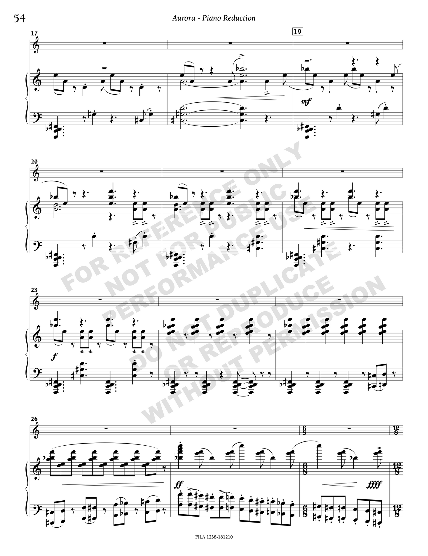 Aurora, concerto for violin and orchestra