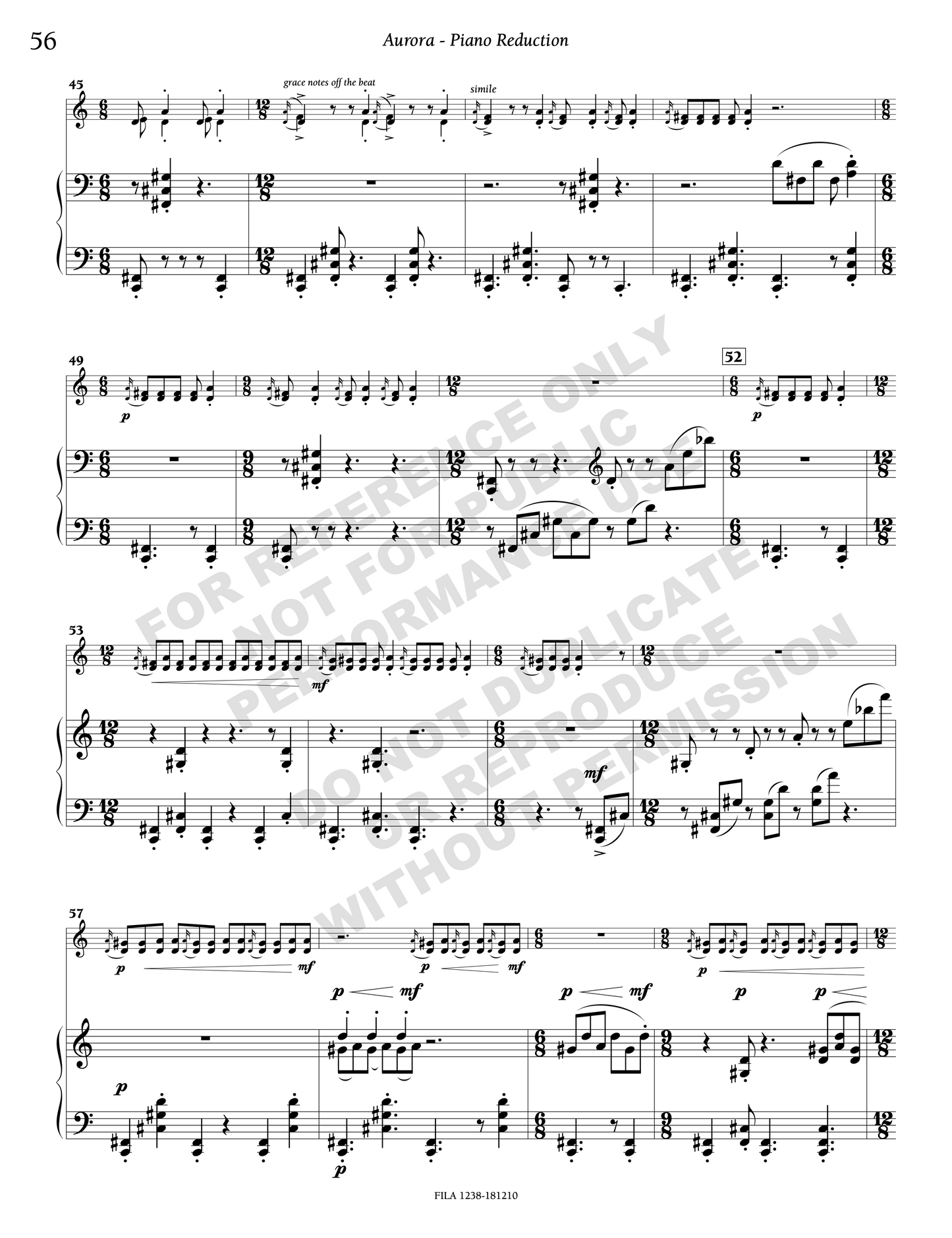 Aurora, concerto for violin and orchestra
