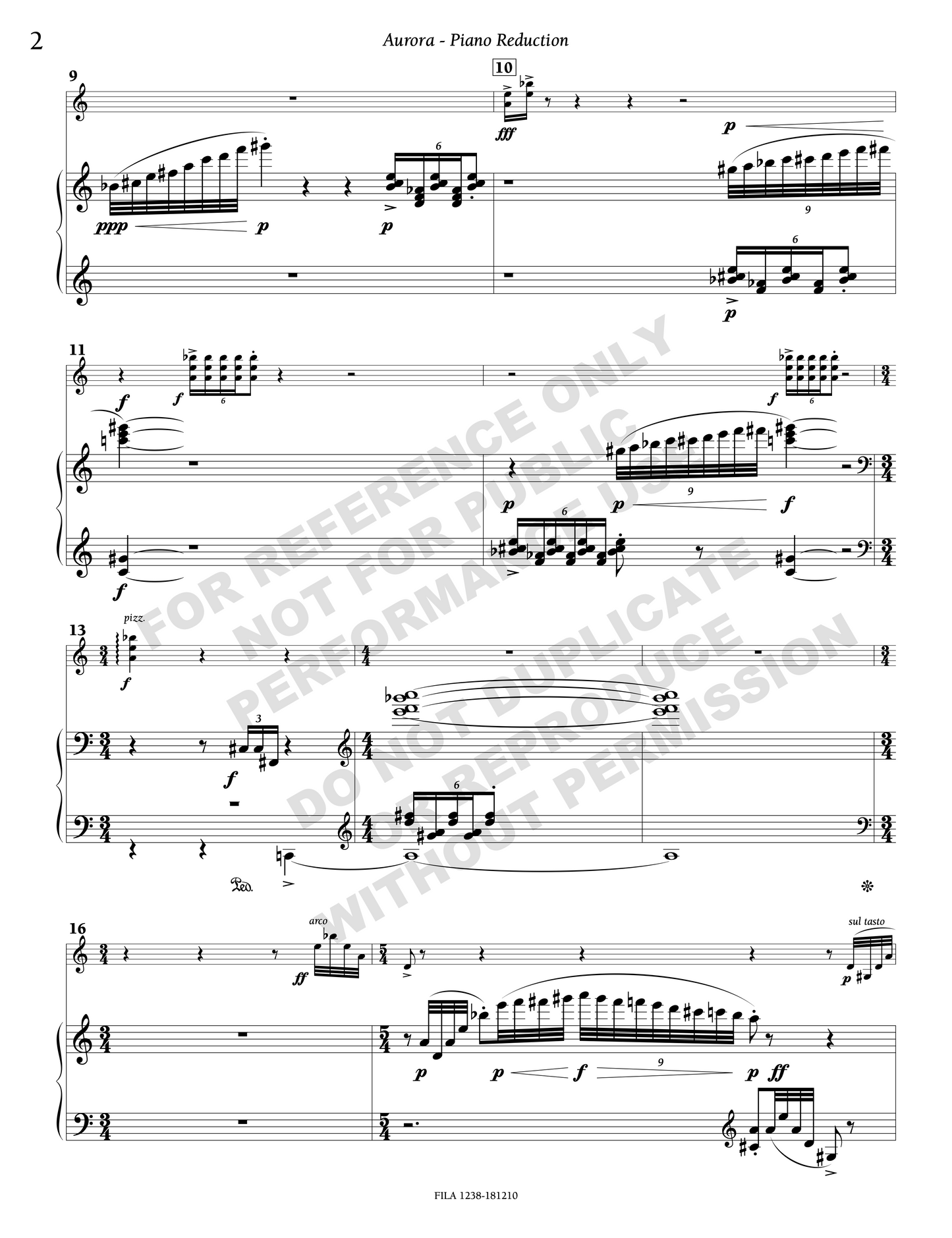 Aurora, concerto for violin and orchestra