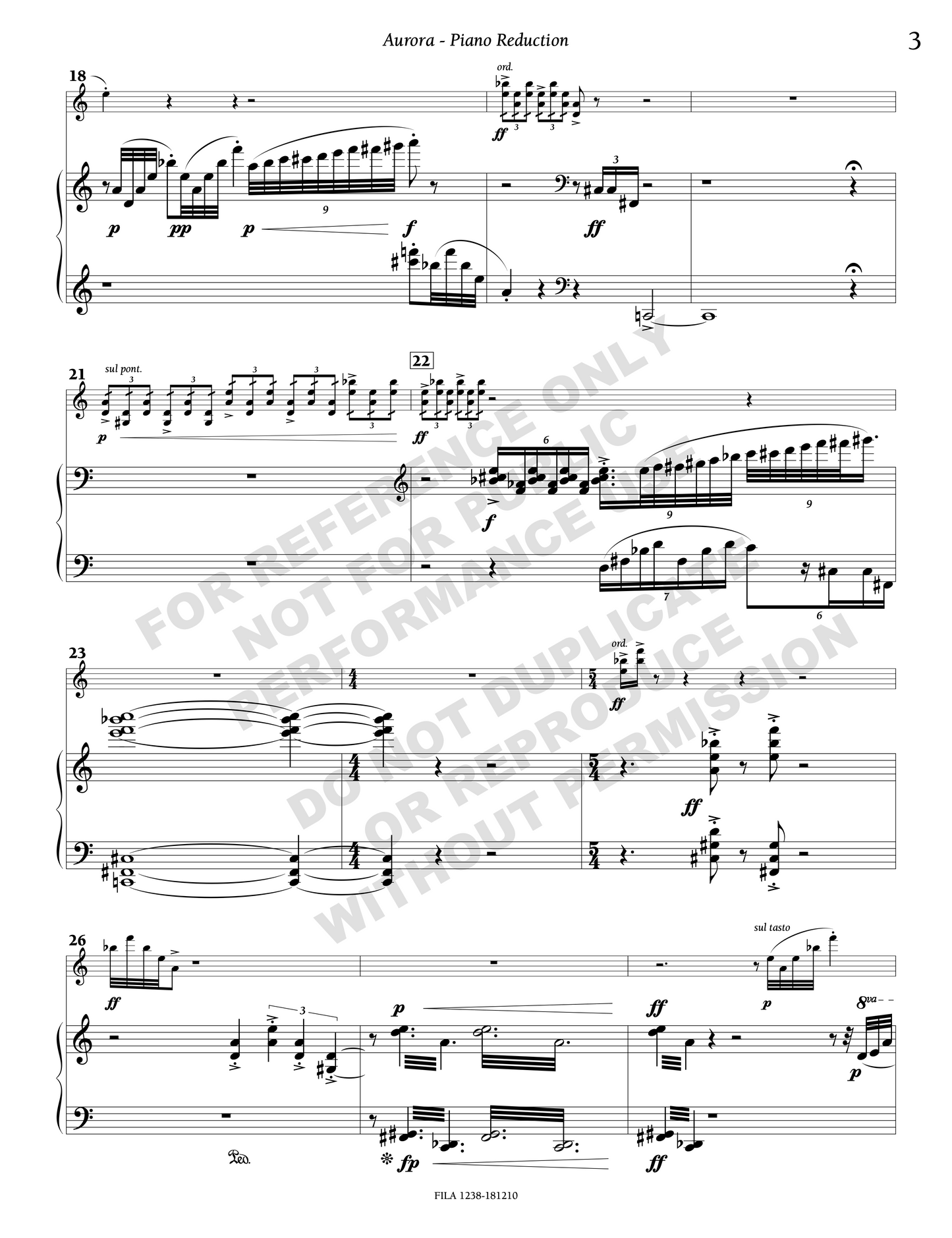 Aurora, concerto for violin and orchestra