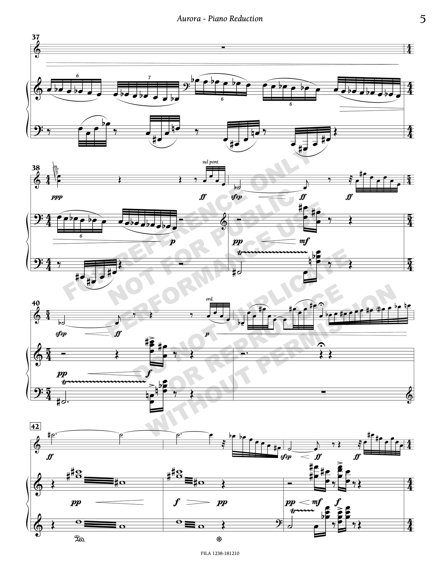 Aurora, concerto for violin and orchestra