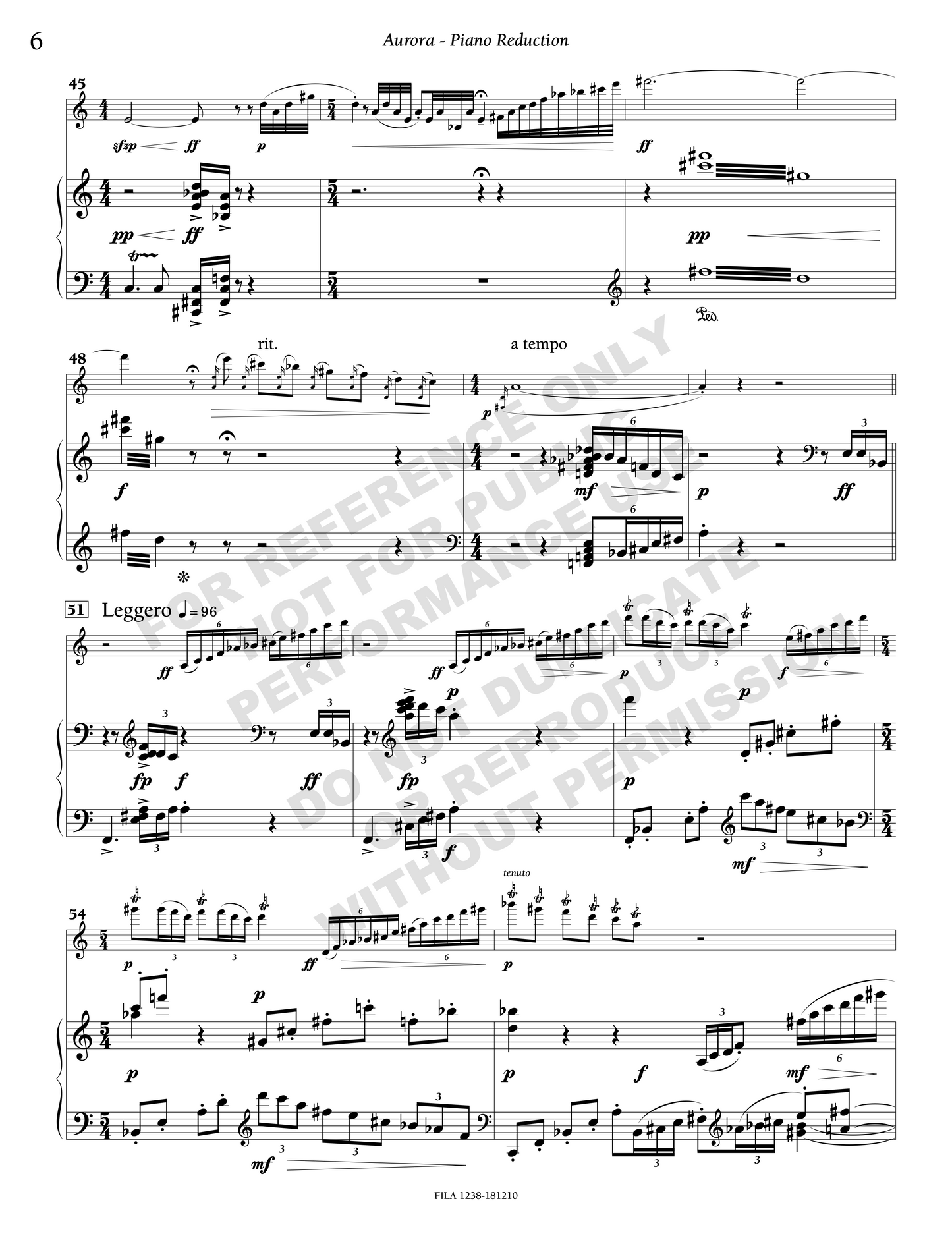 Aurora, concerto for violin and orchestra